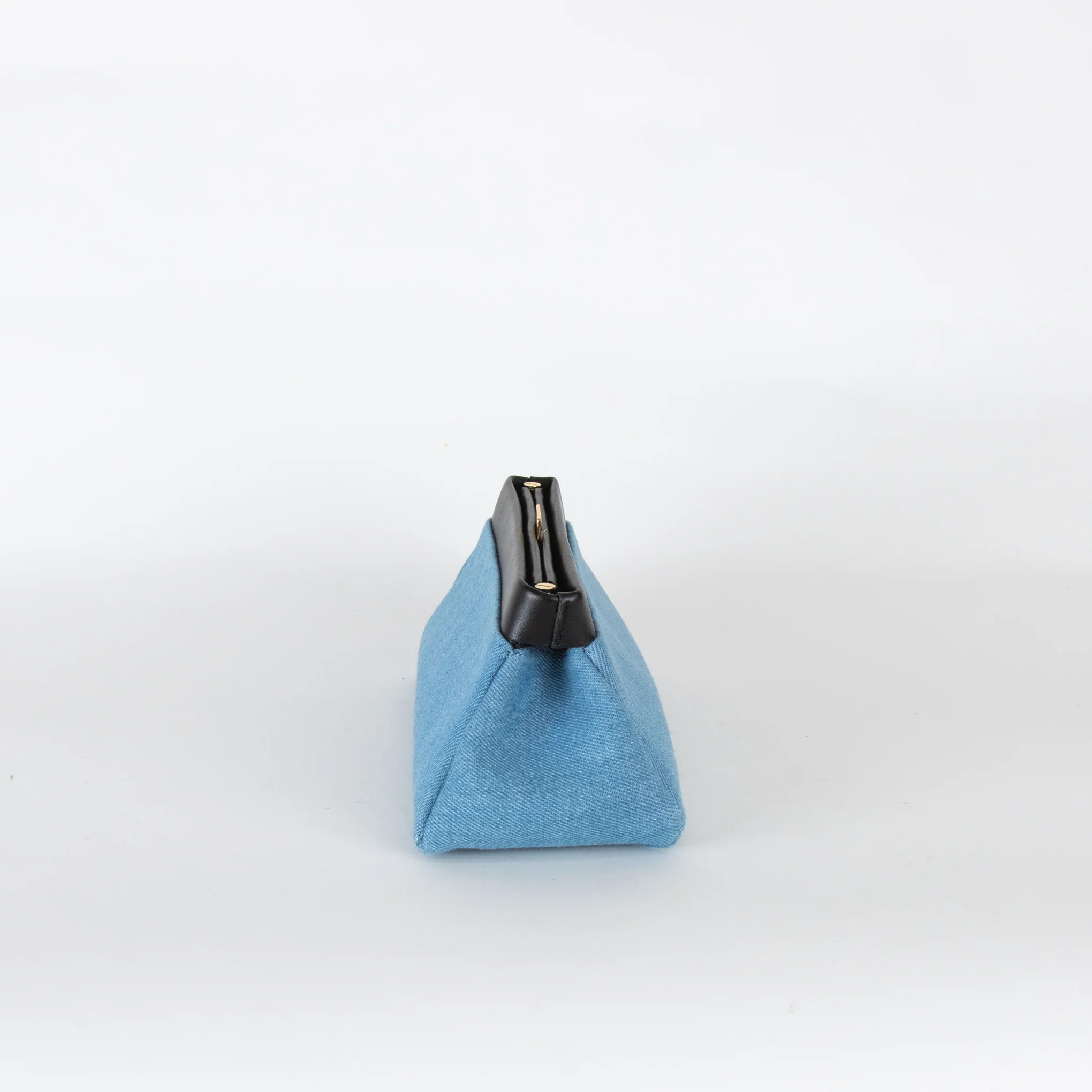 Demellier Pale Blue Denim Cannes Slim Clutch Bag - Image 5