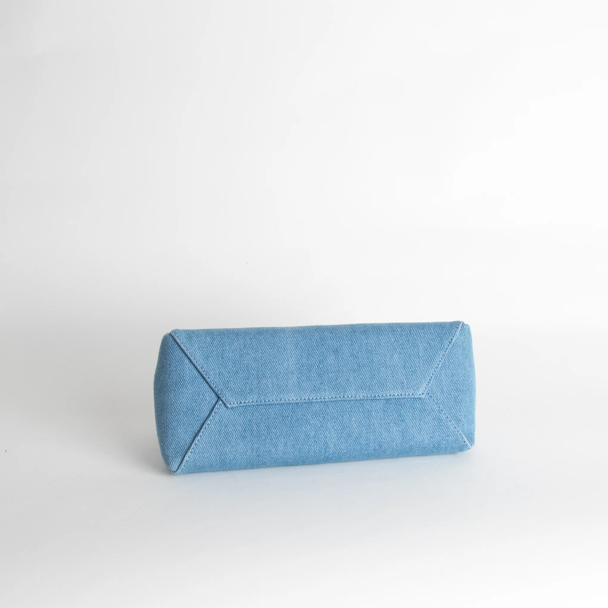 Demellier Pale Blue Denim Cannes Slim Clutch Bag - Image 6