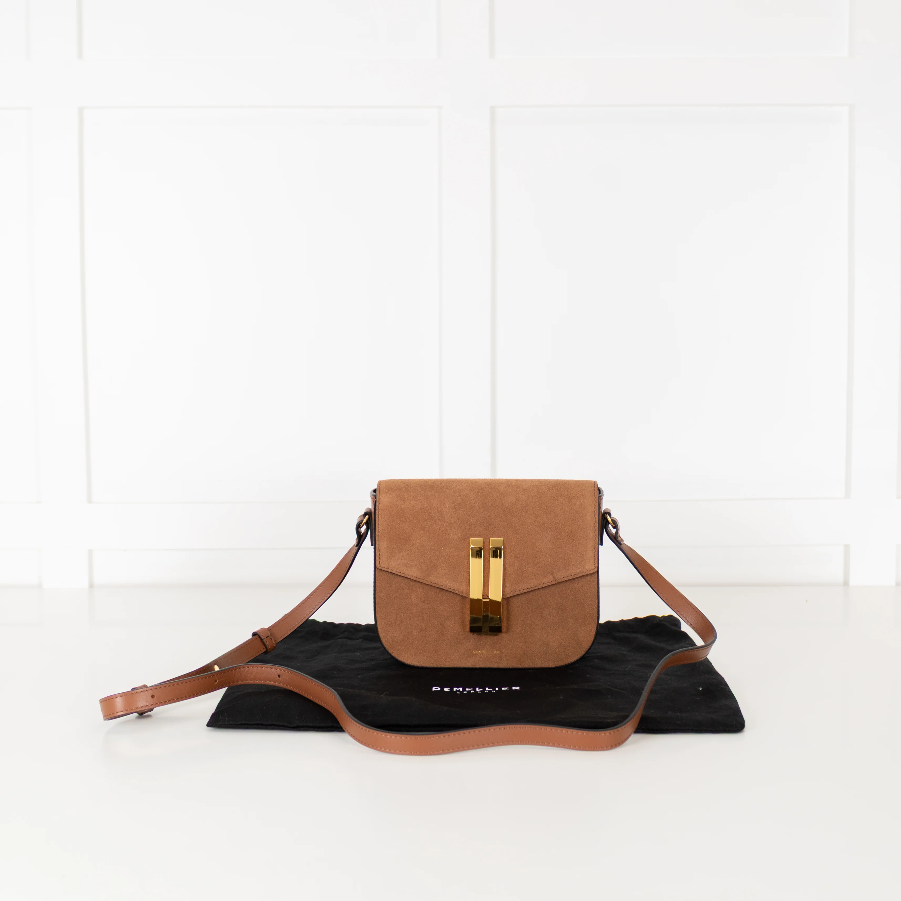 DeMellier Vancouver Small Brown Suede  Crossbody - Image 3