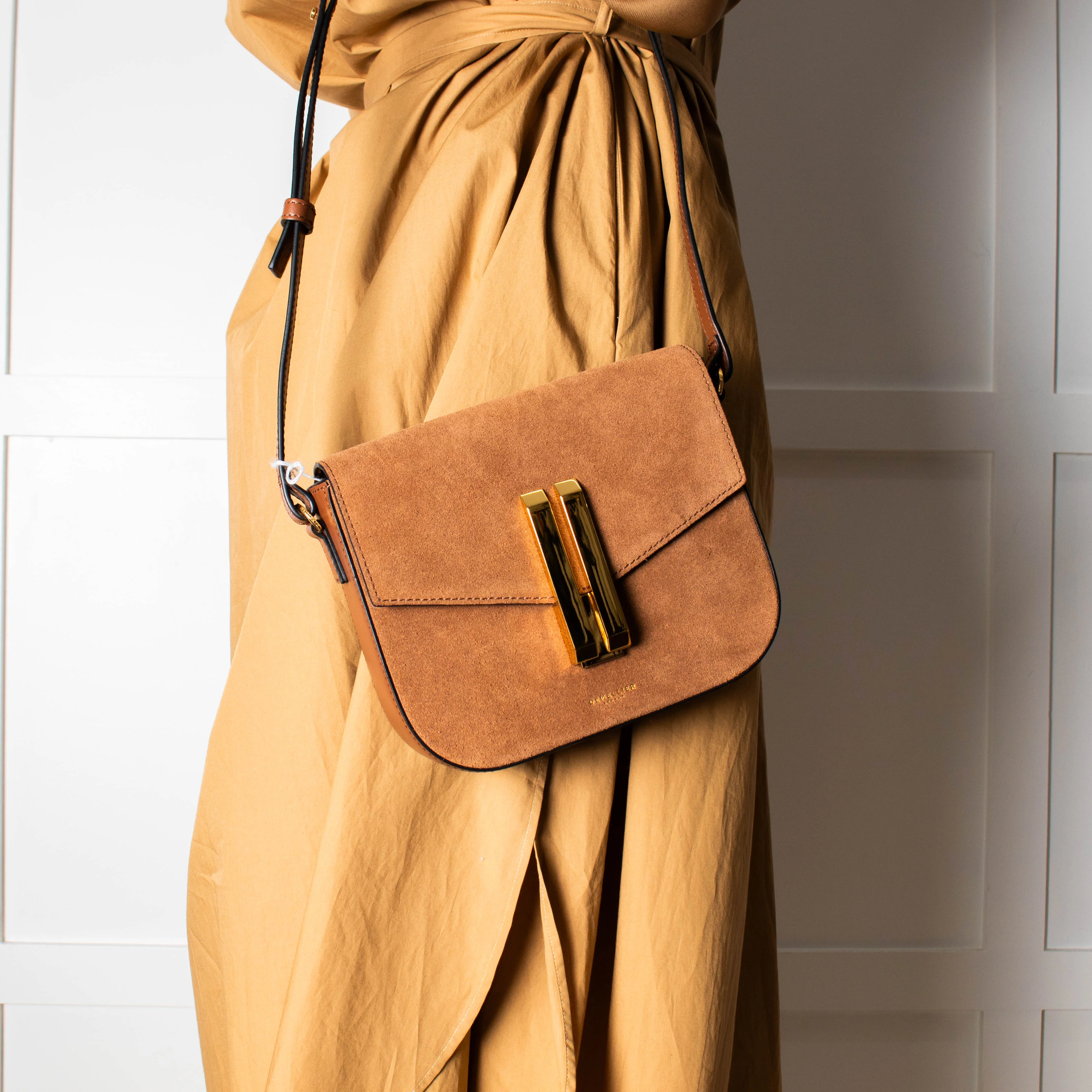 DeMellier Vancouver Small Brown Suede  Crossbody - Image 6