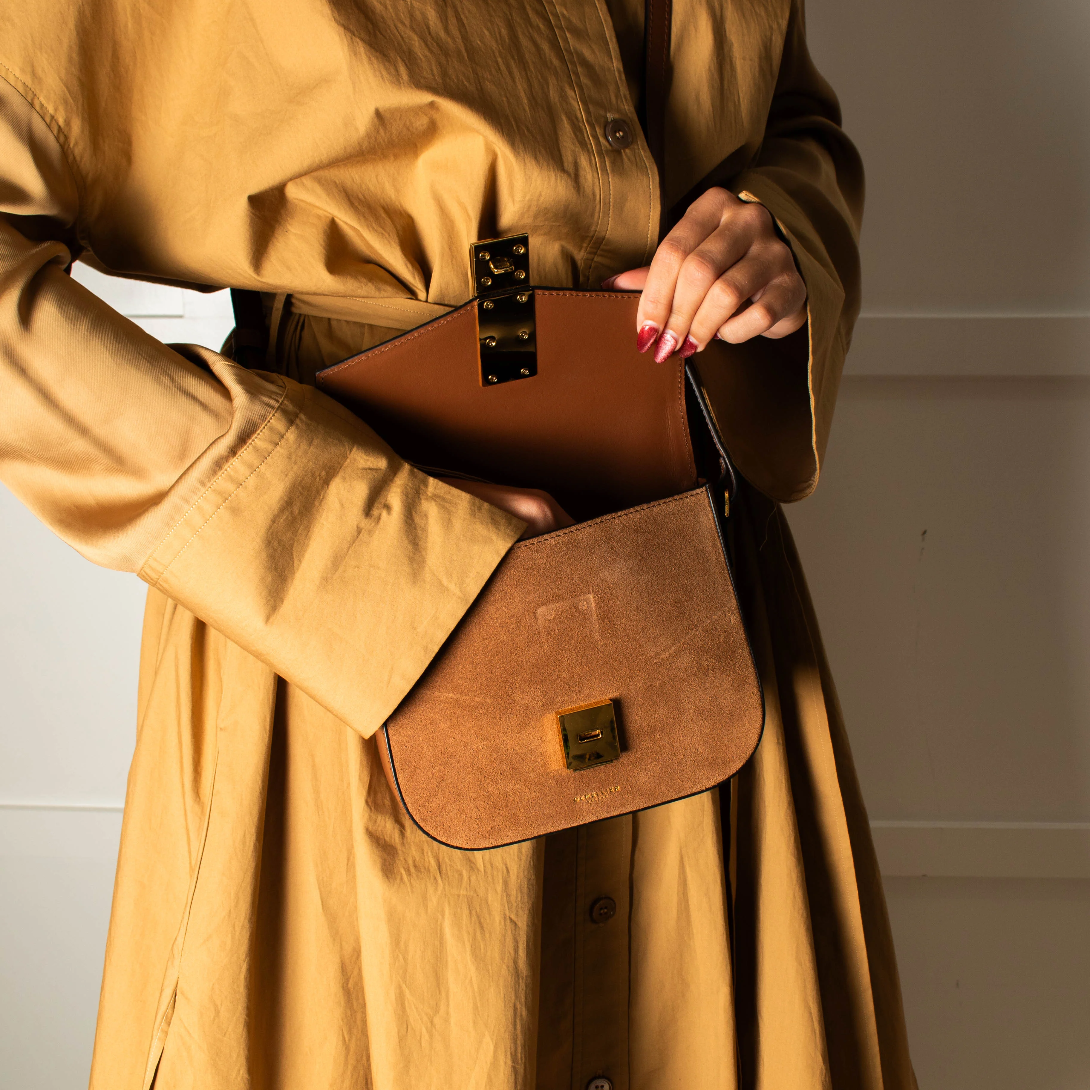 DeMellier Vancouver Small Brown Suede  Crossbody - Image 8