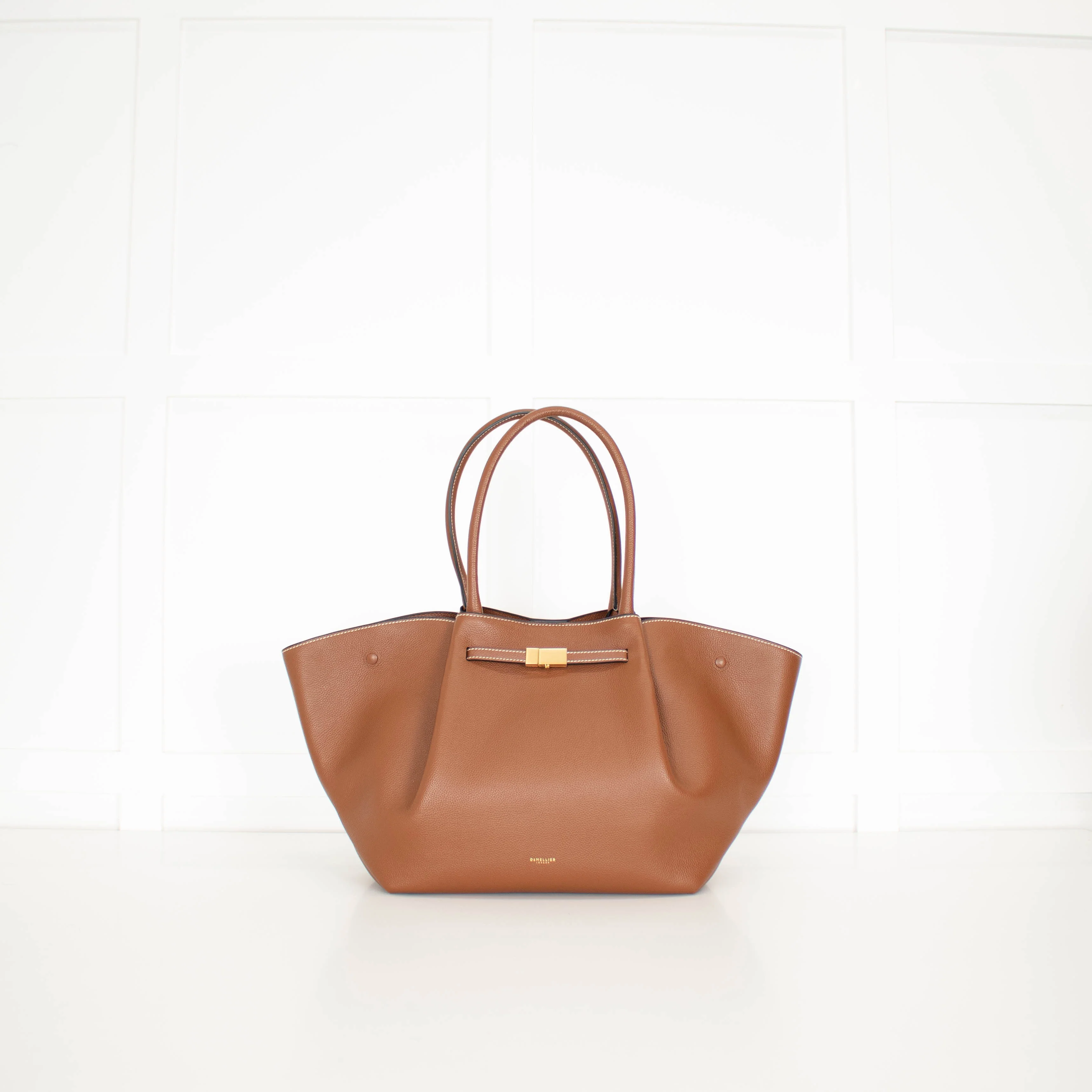 Demellier Tan Grain Leather New York Tote