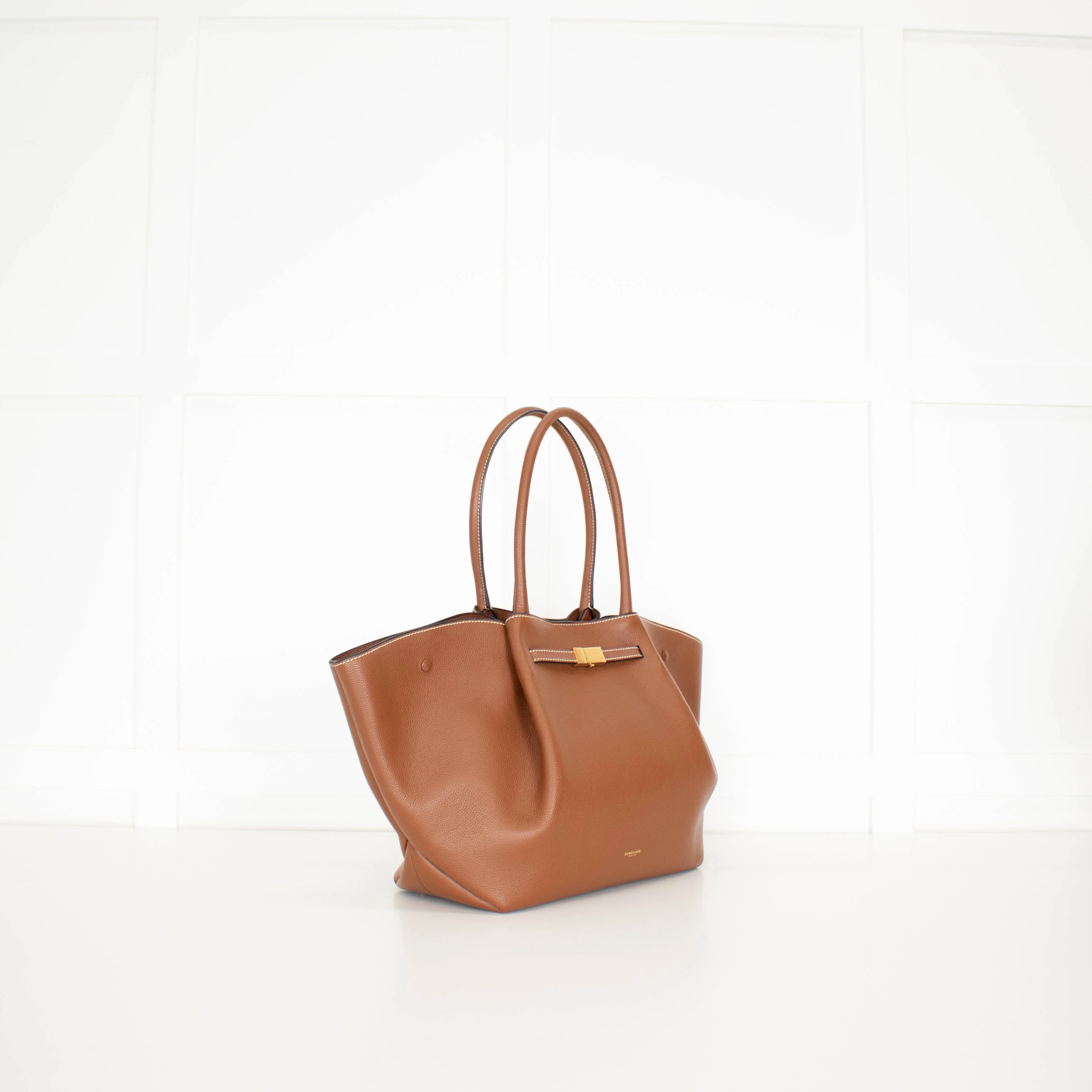 Demellier Tan Grain Leather New York Tote - Image 3