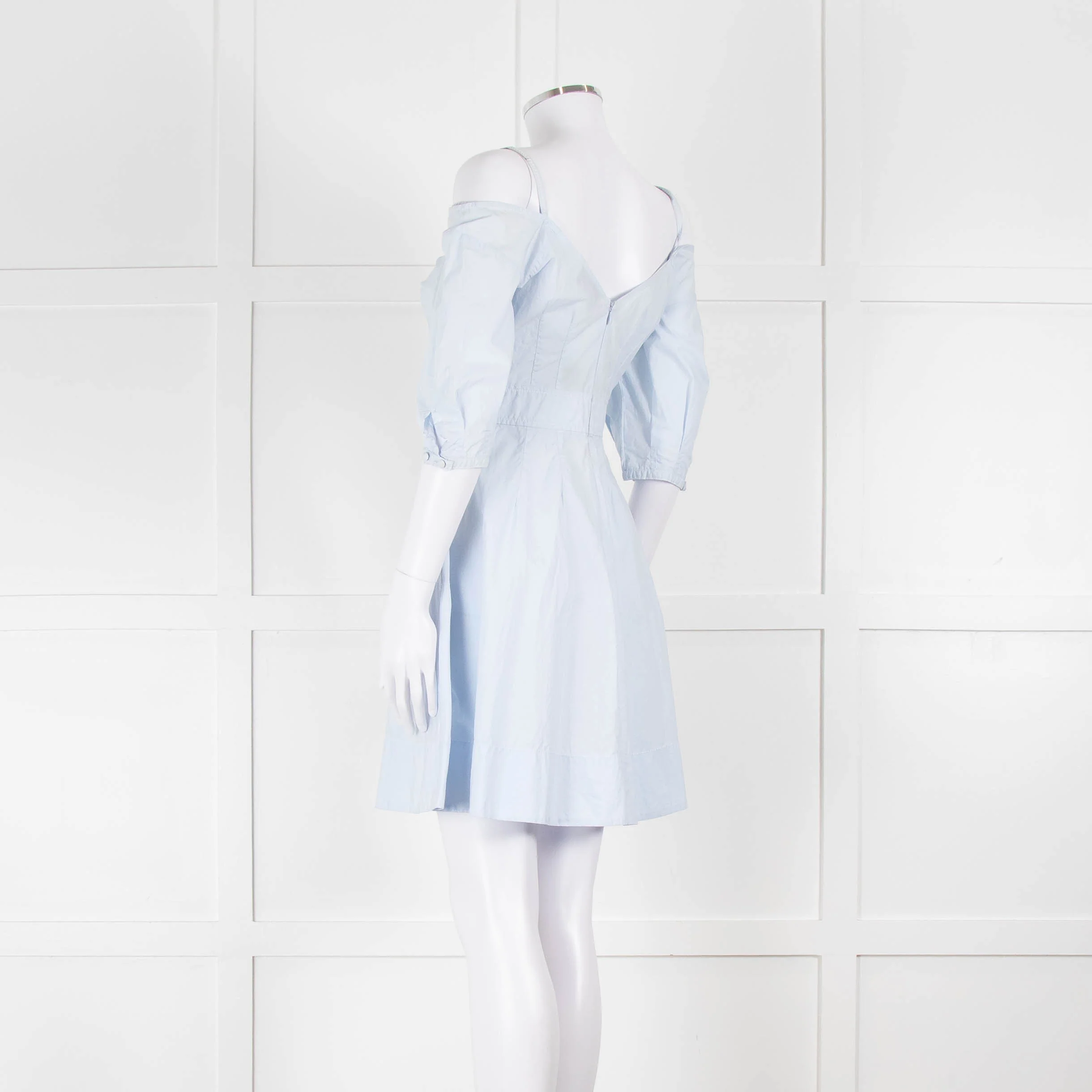 Derek Lam 10 Crosby Pale Blue Cotton Short Dress - Image 6