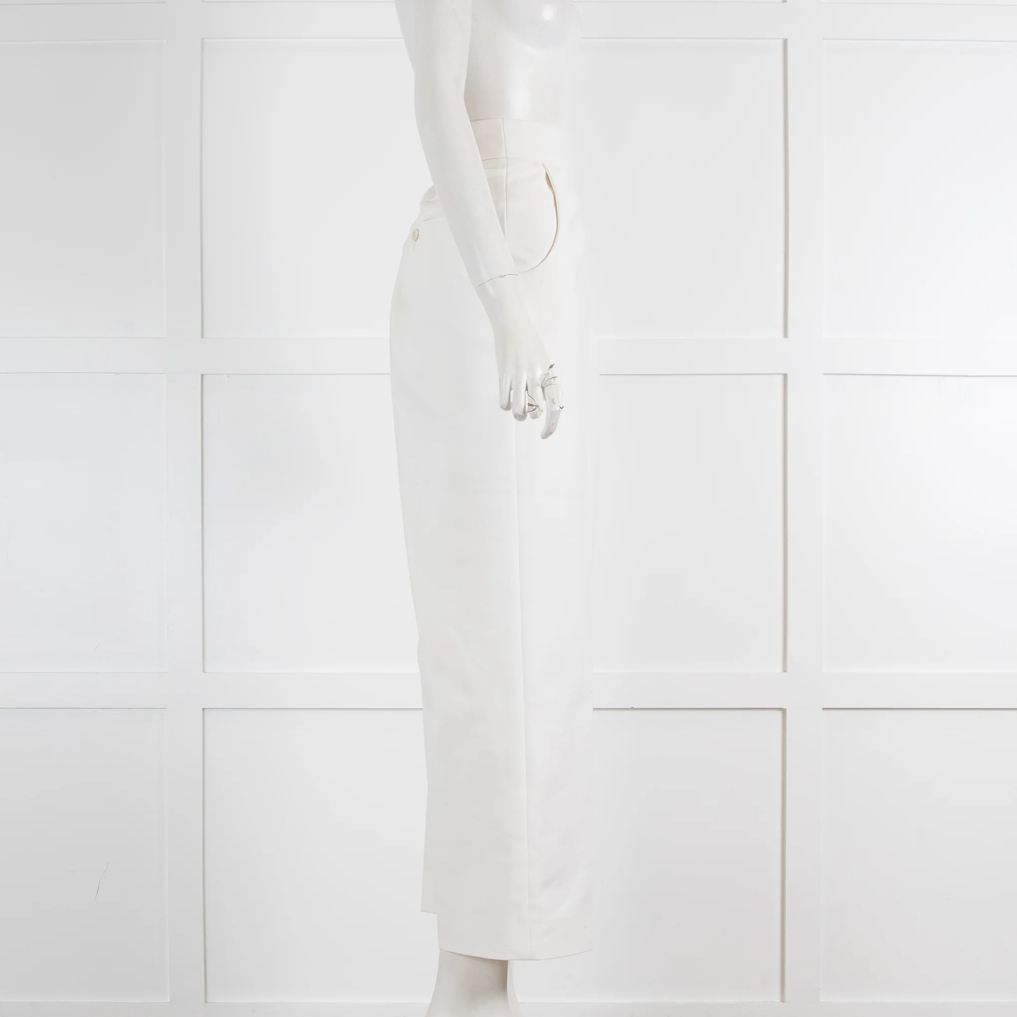 Derek Lam White Wide Leg Suiting Trousers - Image 2