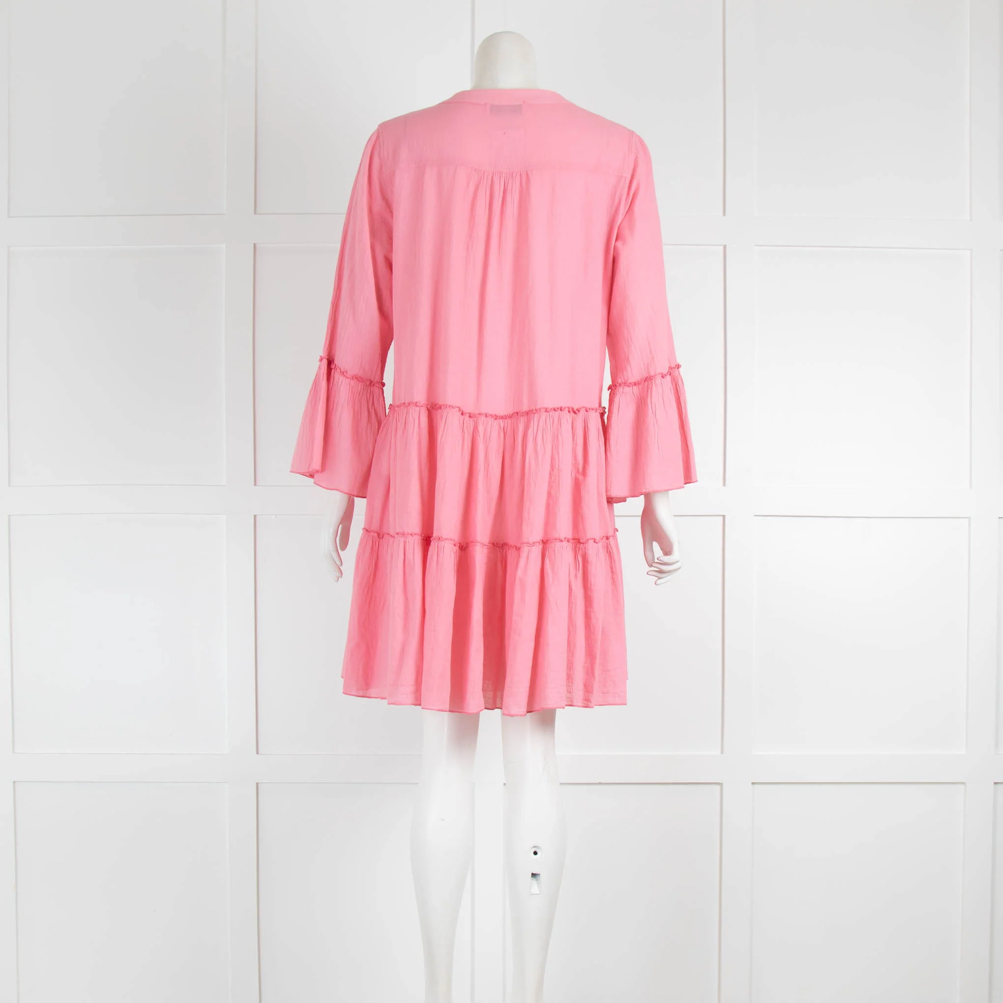 Devotion Twins Pink Tiered Mini Dress - Image 3