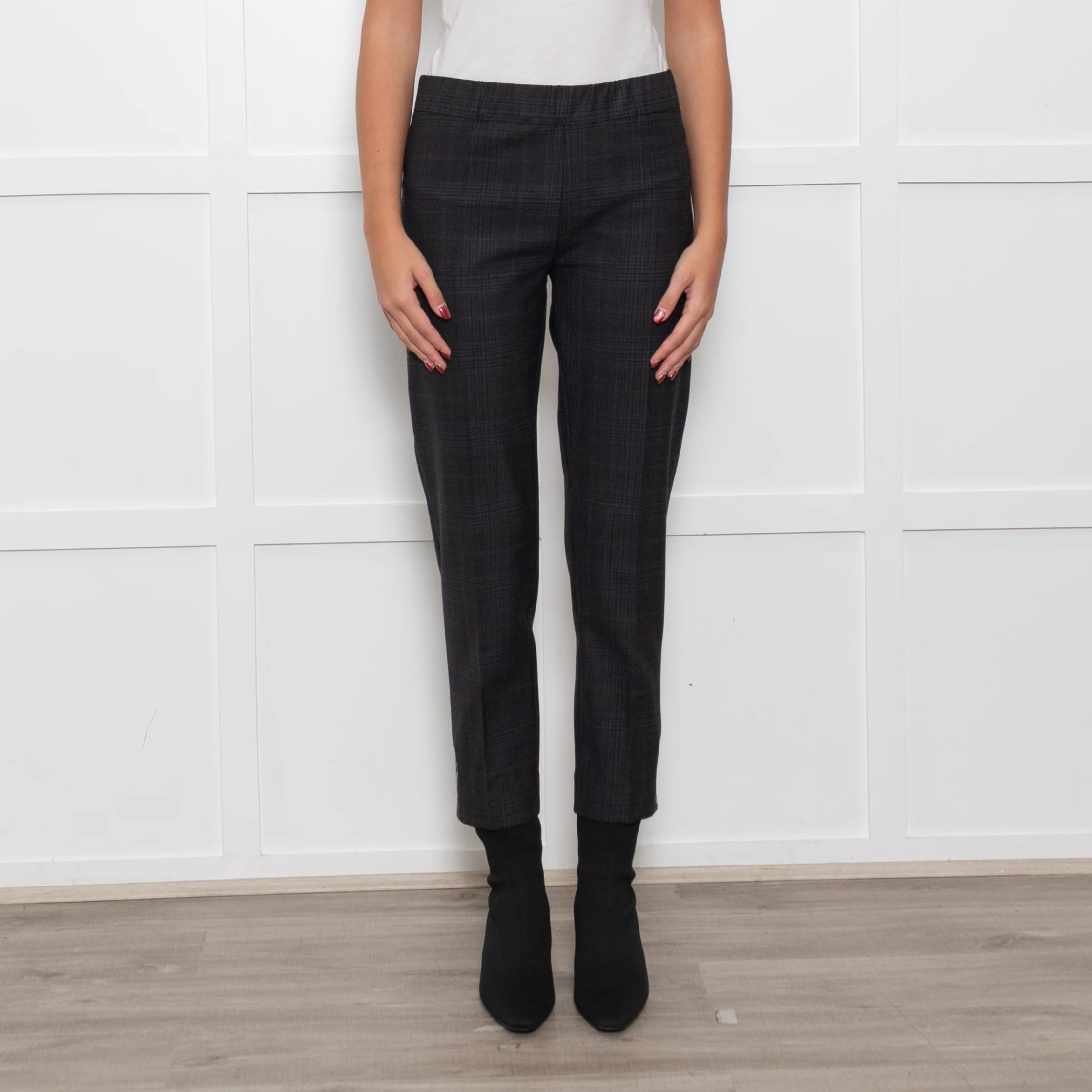 D'Exterior Blue Check Trousers - Image 2