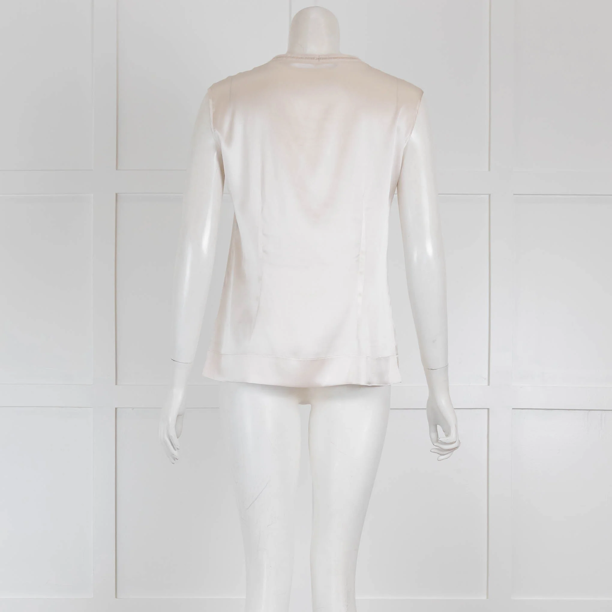 D'Exterior Silk Vest with Knit Lurex Neck - Image 3