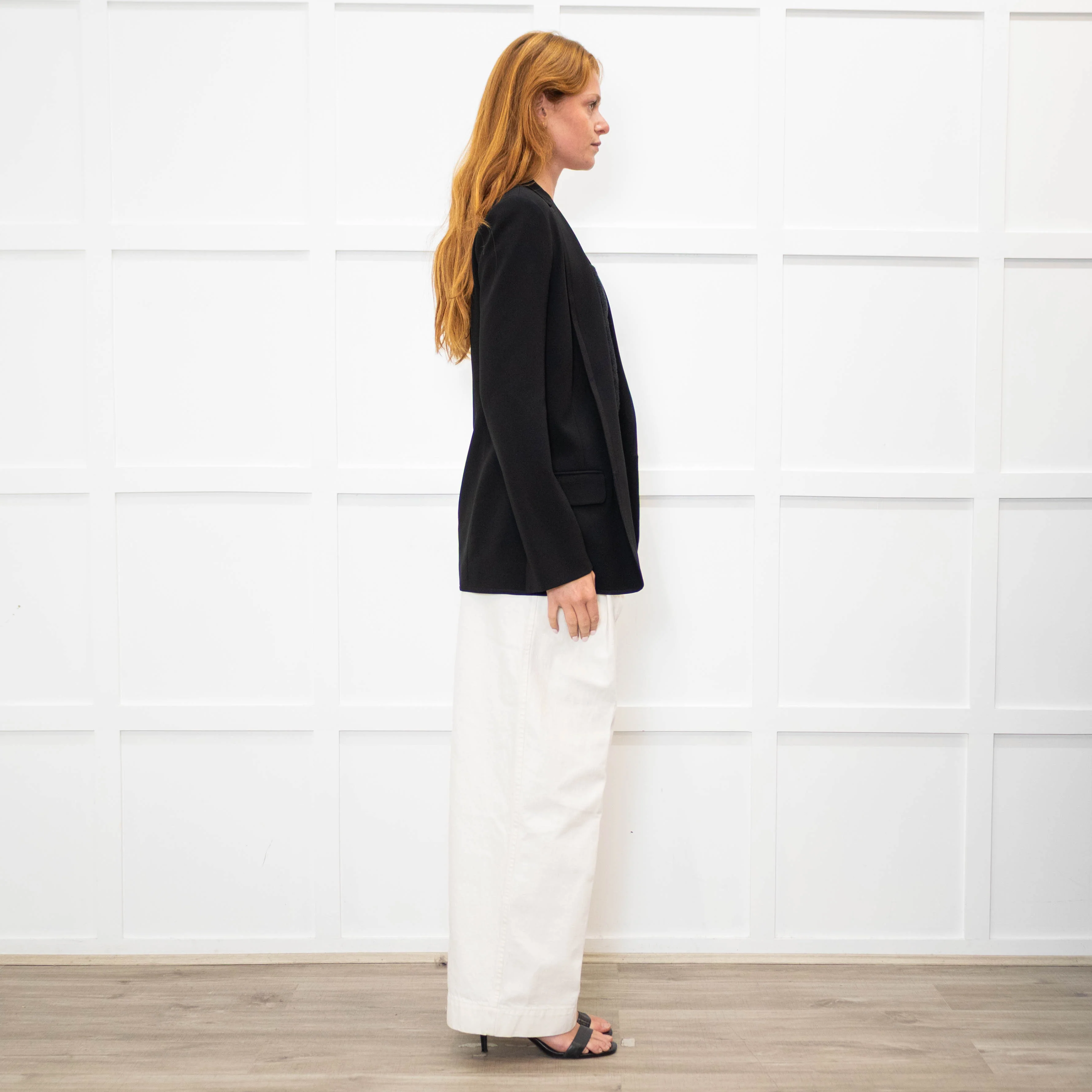 Diane Von Furstenberg Black Edge to Edge Blazer Jacket - Image 6