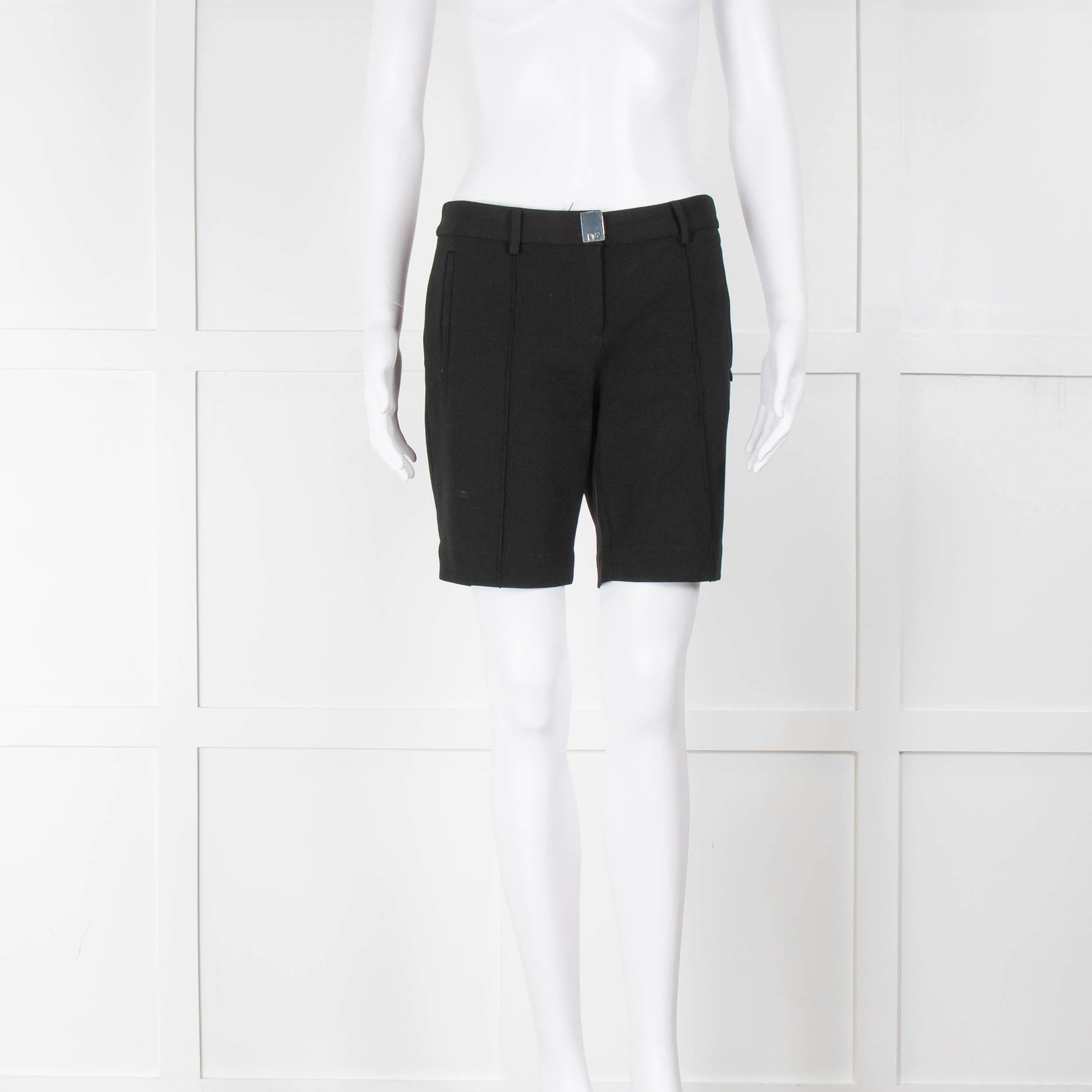 Diane Von Furstenberg Black Fitted Shorts