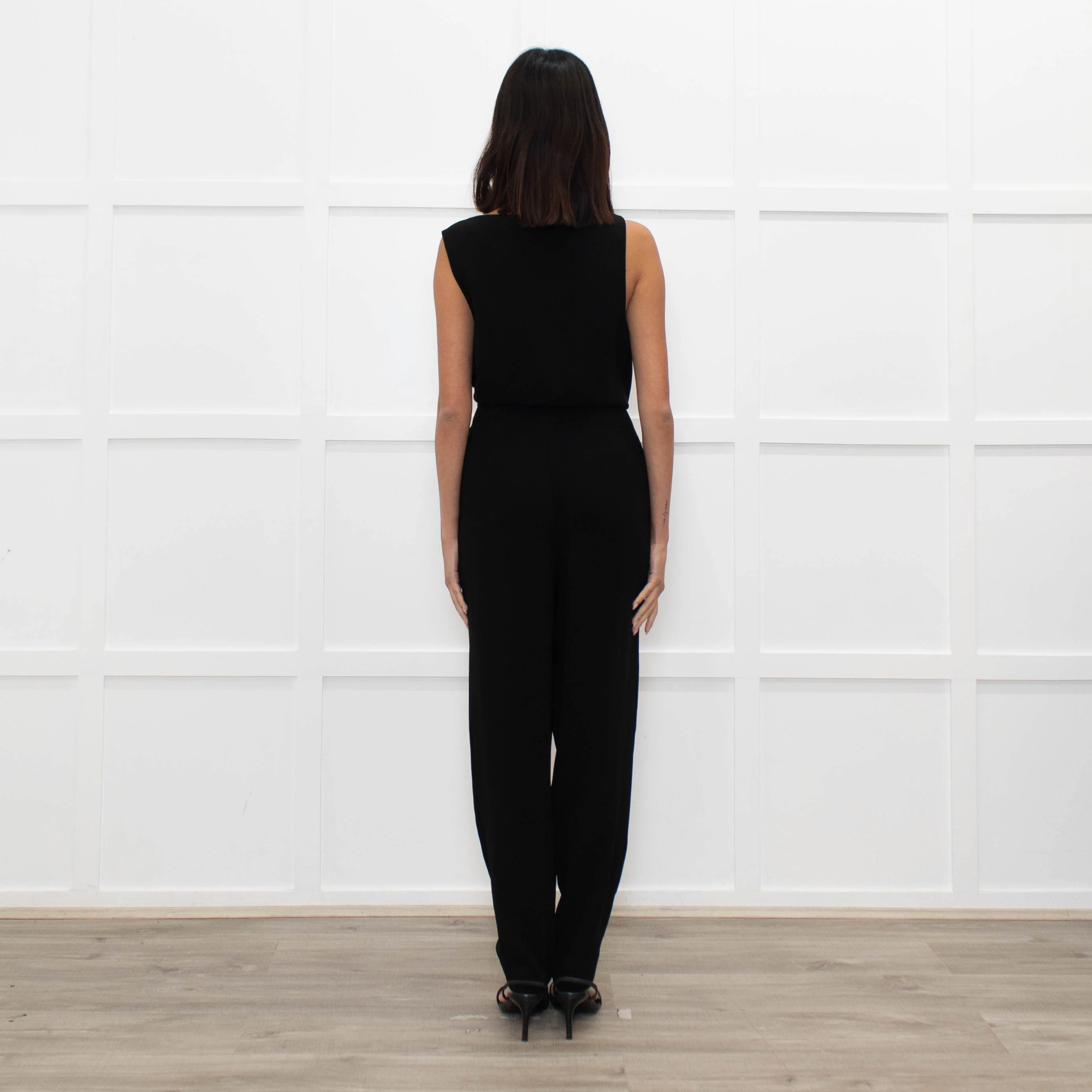 Diane Von Furstenberg Black Wrap Style Jumpsuit - Image 7