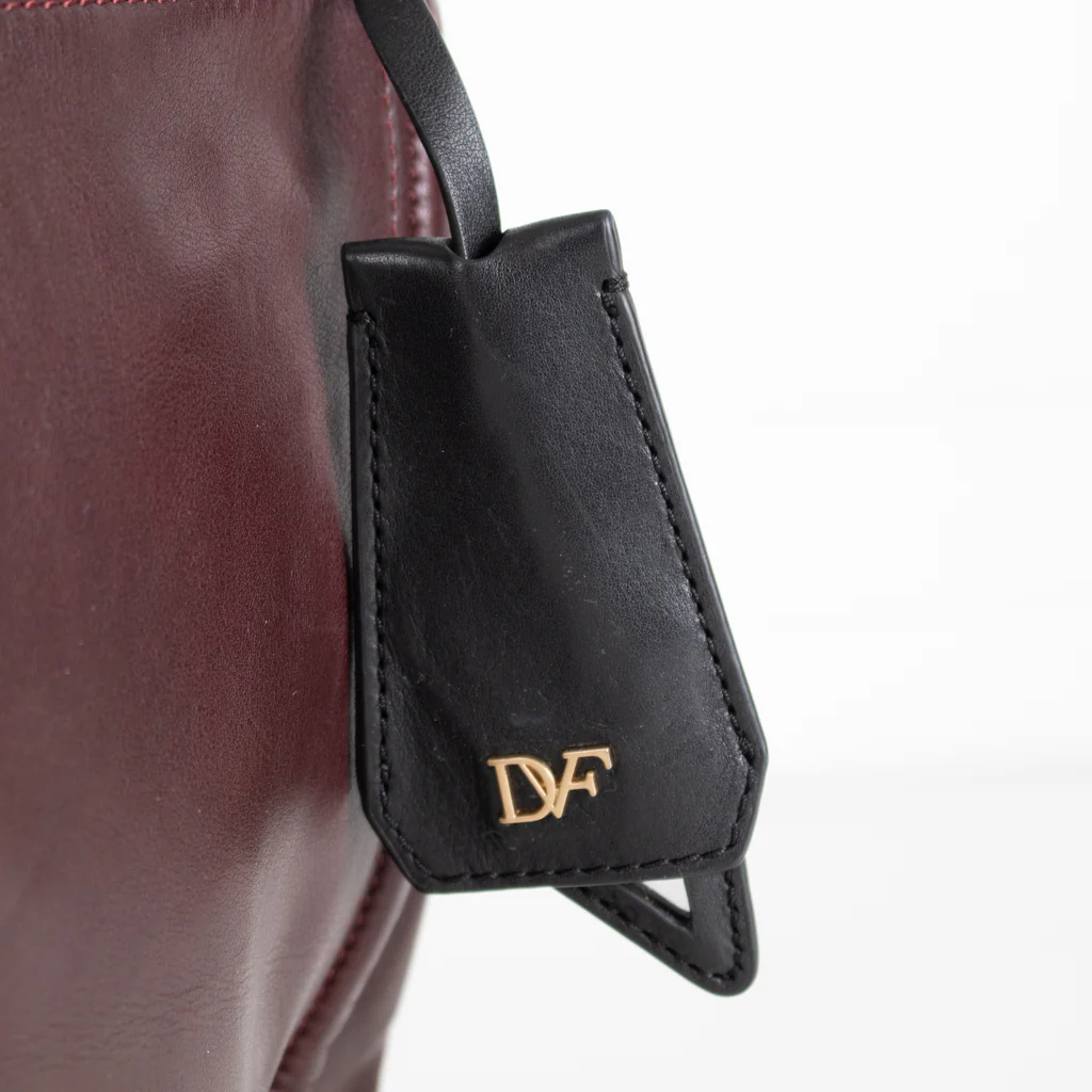 Diane Von Furstenberg Burgundy Fur Flap Harper Charlotte Shoulder Bag - Image 11