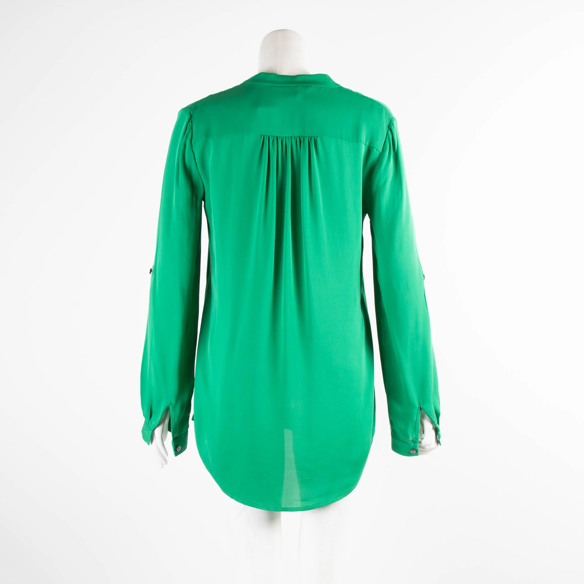 Diane Von Furstenberg Green With Floral Button Panel Shirt - Image 3