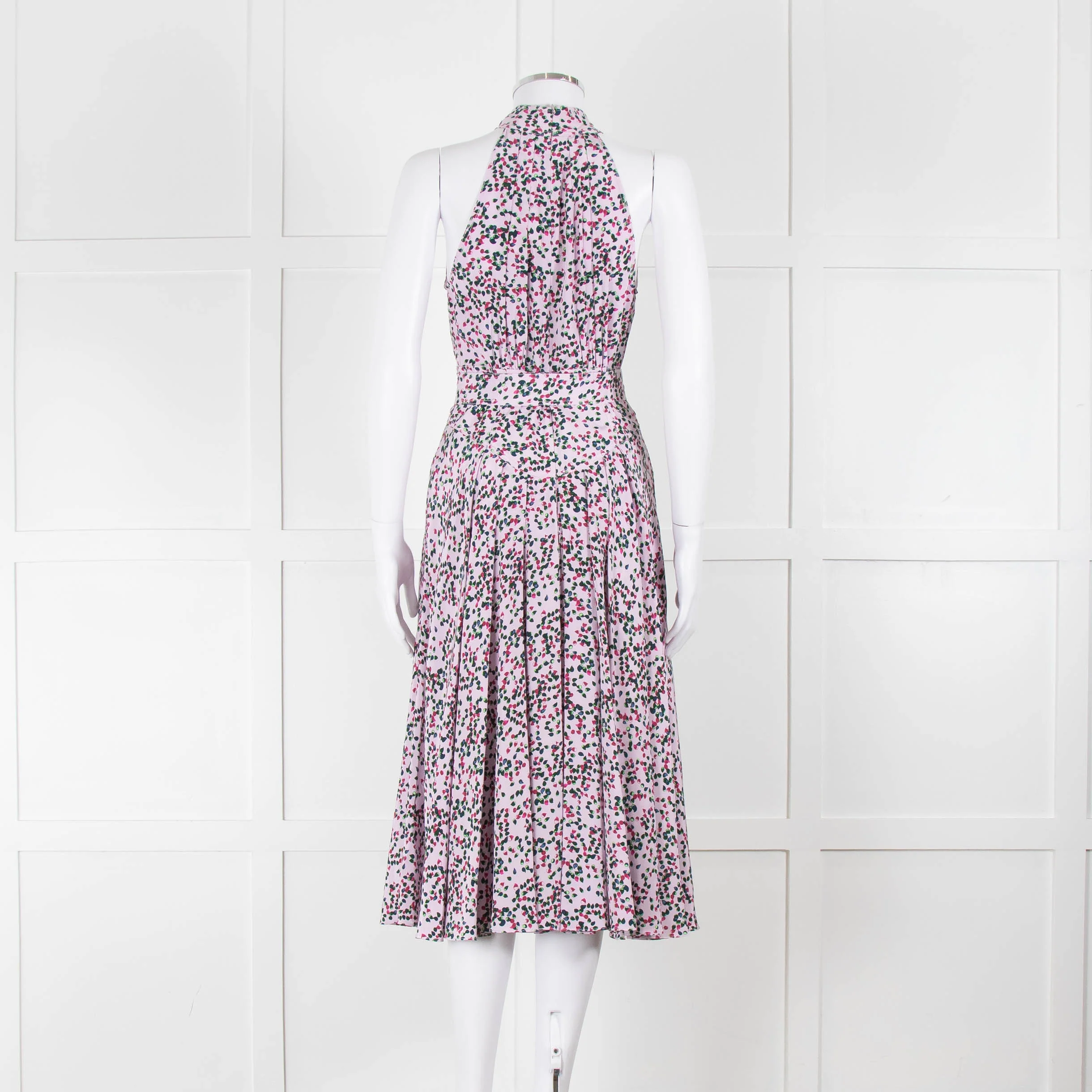 Diane Von Furstenberg Lilac Halterneck Midi Dress with Belt - Image 5