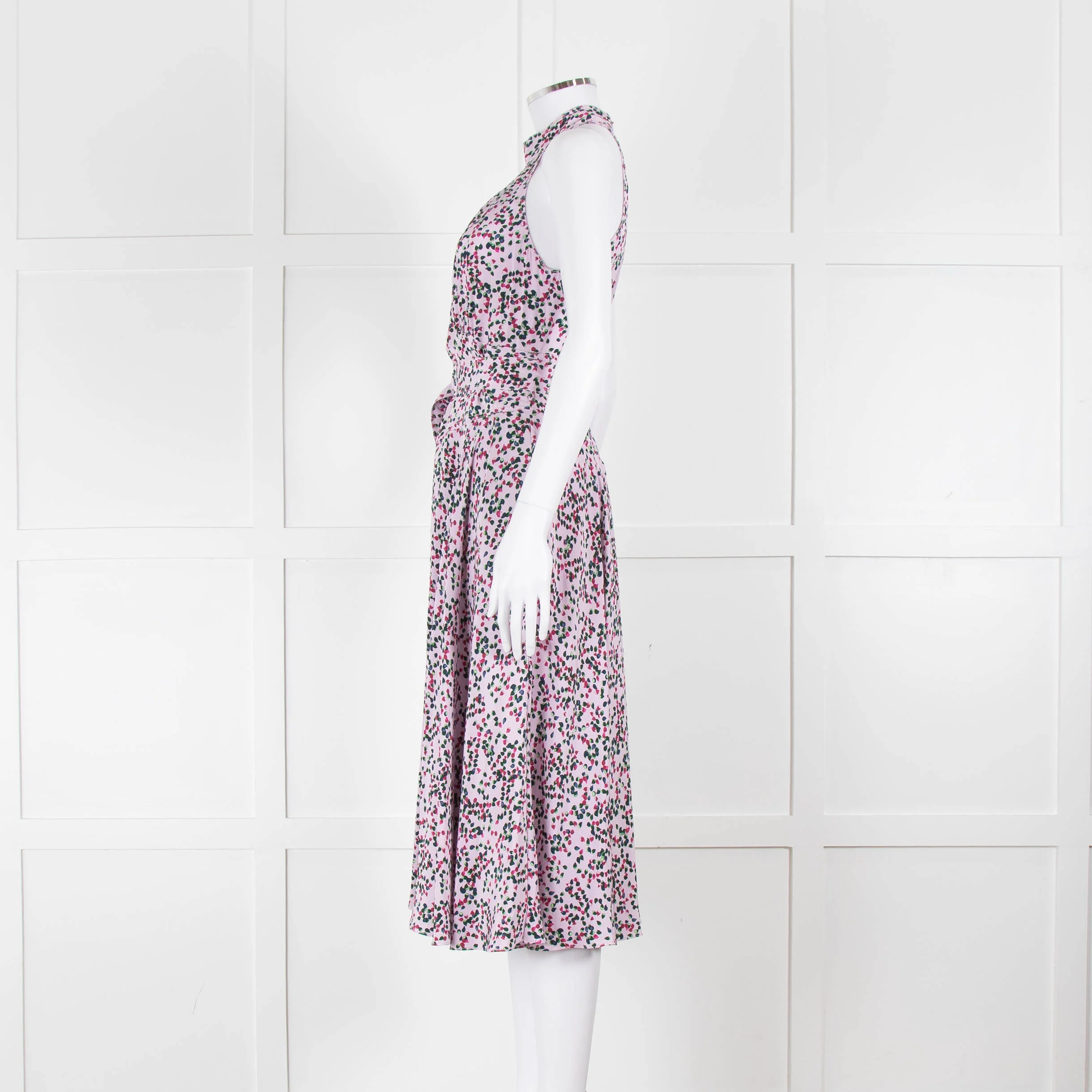 Diane Von Furstenberg Lilac Halterneck Midi Dress with Belt - Image 7