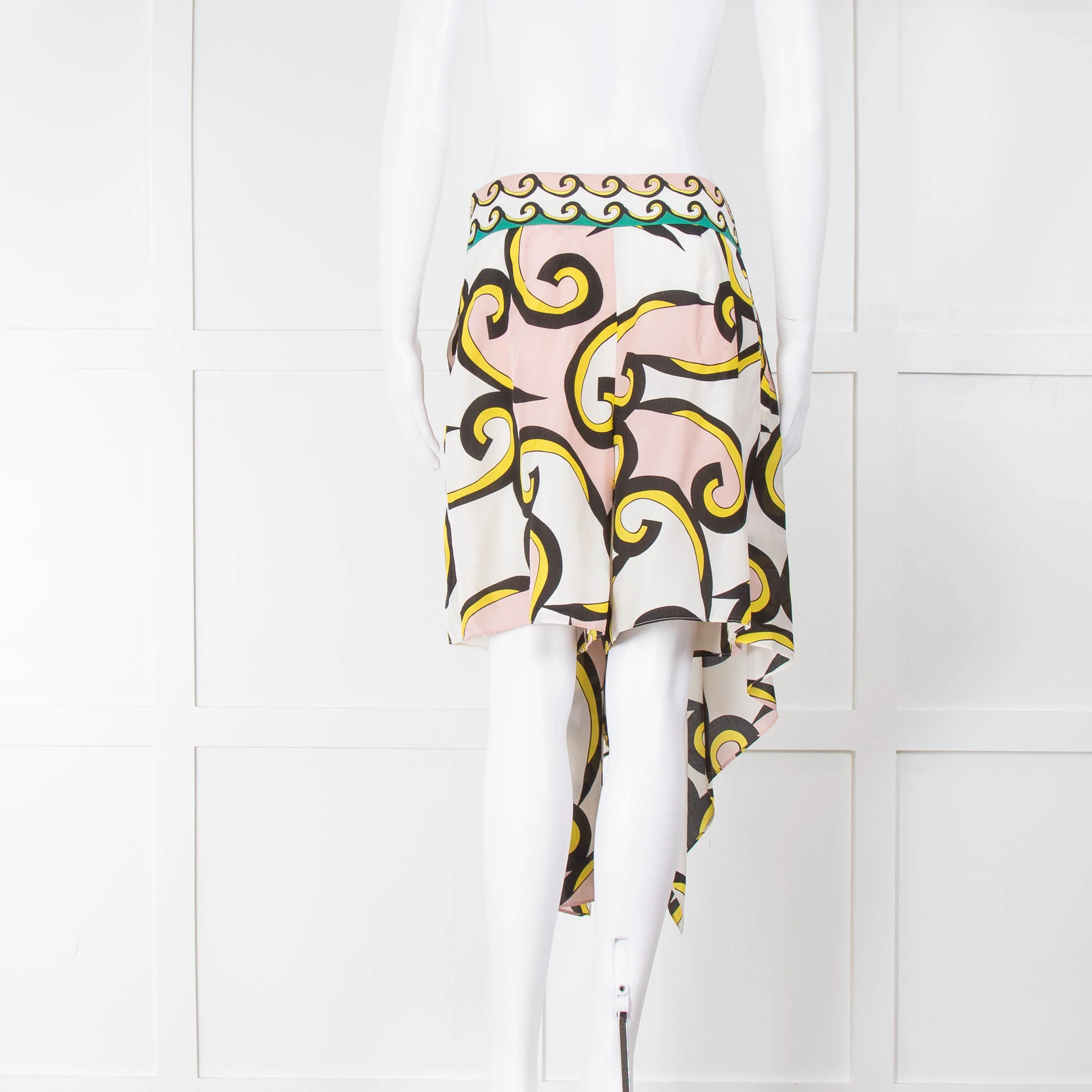 Diane Von Furstenberg Pattern Silk Shorts - Image 3