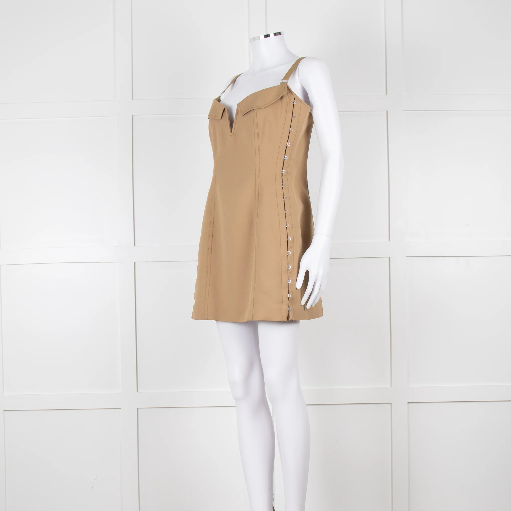 Dion Lee Brown Hook and Eye Corset Dress - Image 8