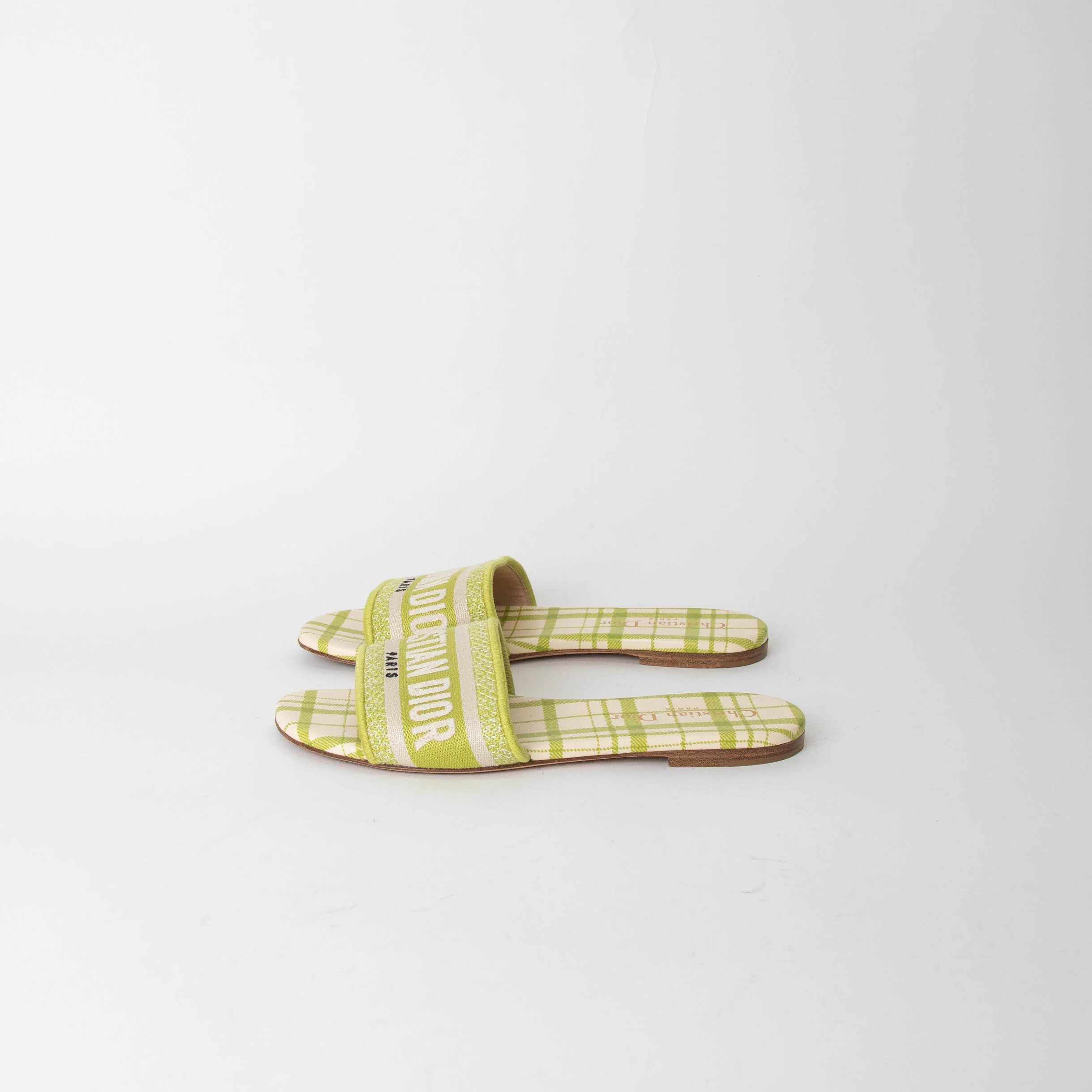 Dior Green Dway Logo Mules - Image 4