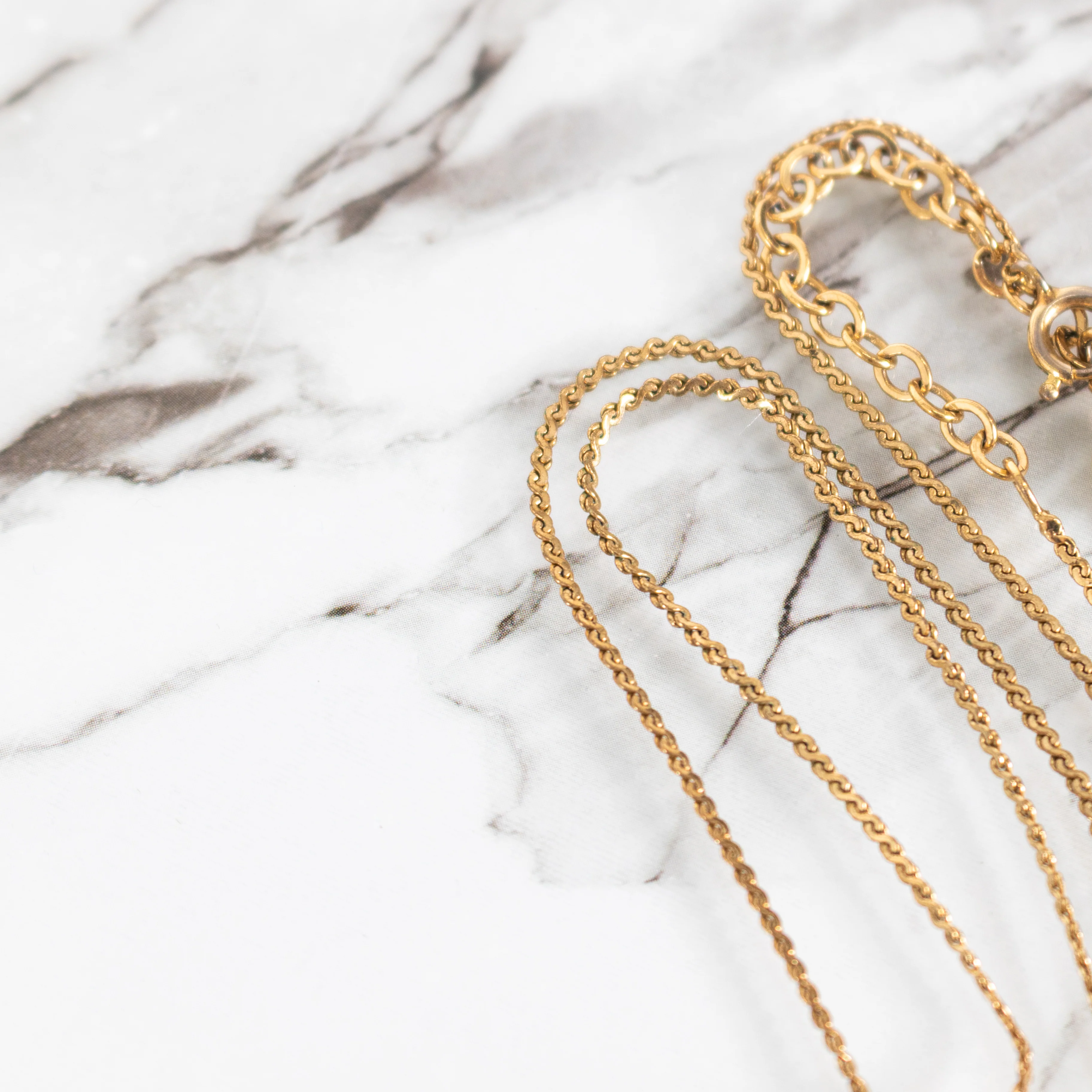 Dior Snake Chain Gold Tone CD Necklace - Image 7