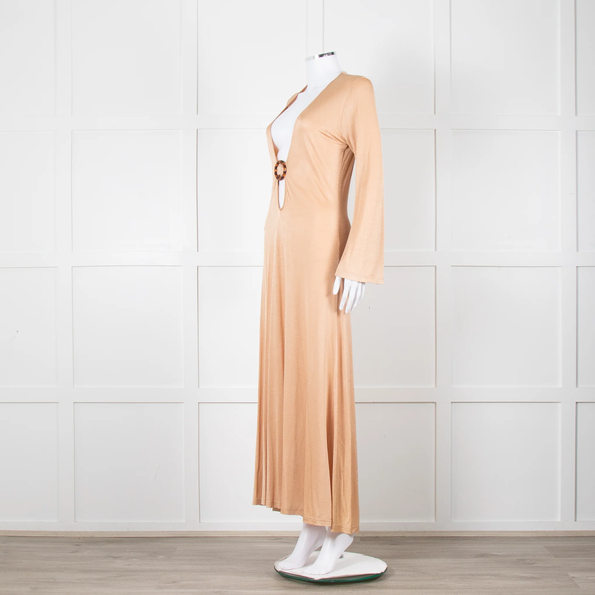 Dodo Bar Or Nude Shimmer Maxi Dress With Buckle - Image 10