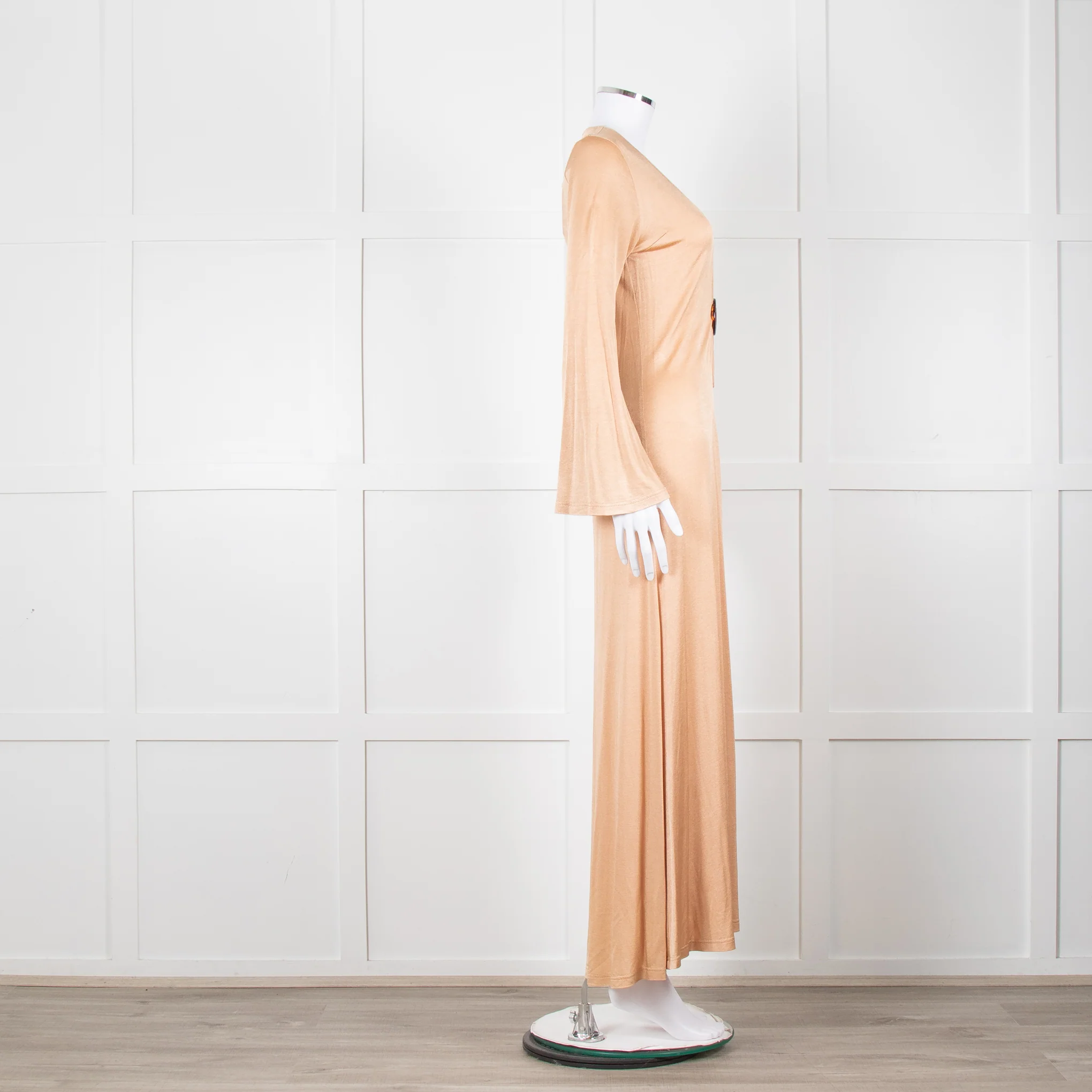 Dodo Bar Or Nude Shimmer Maxi Dress With Buckle - Image 3