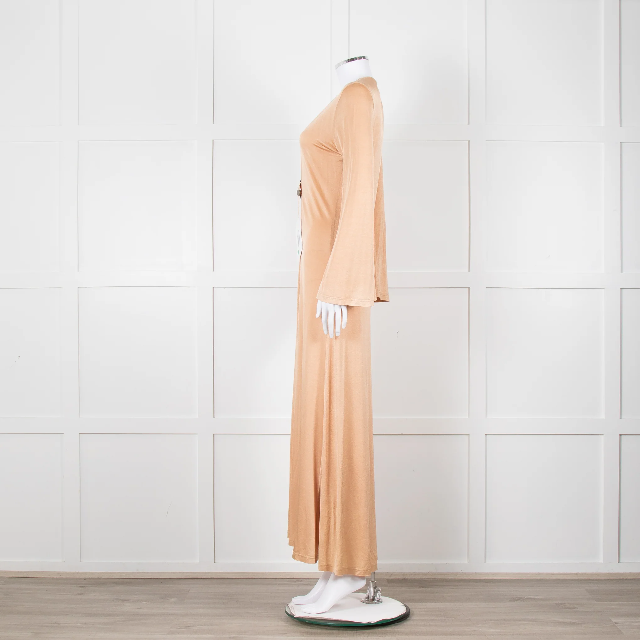 Dodo Bar Or Nude Shimmer Maxi Dress With Buckle - Image 8