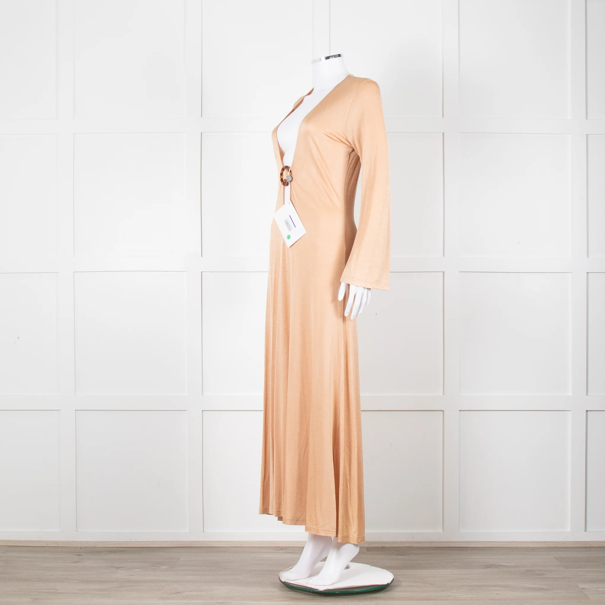 Dodo Bar Or Nude Shimmer Maxi Dress With Buckle - Image 9