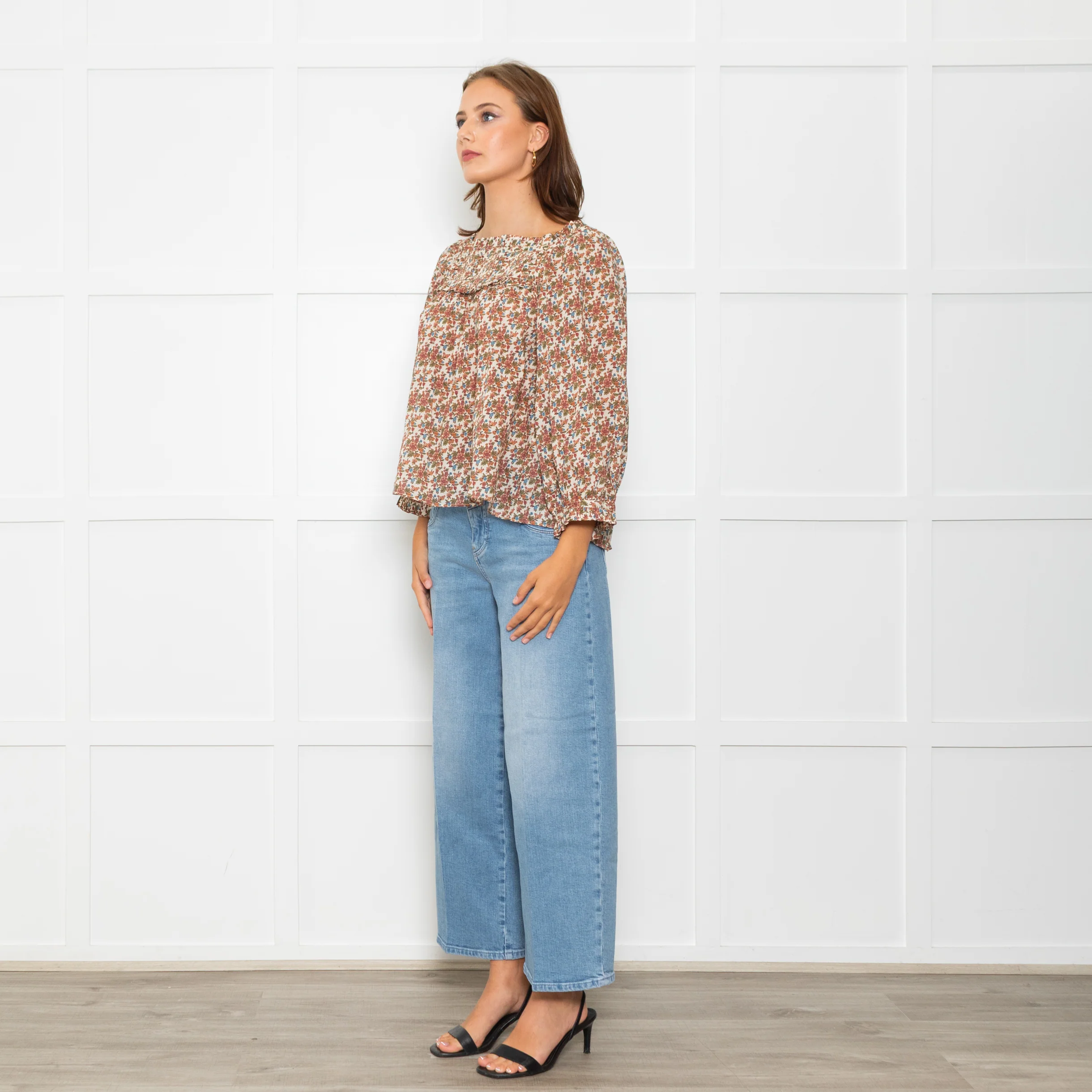 Doen Cream Floral Agotha Top - Image 3