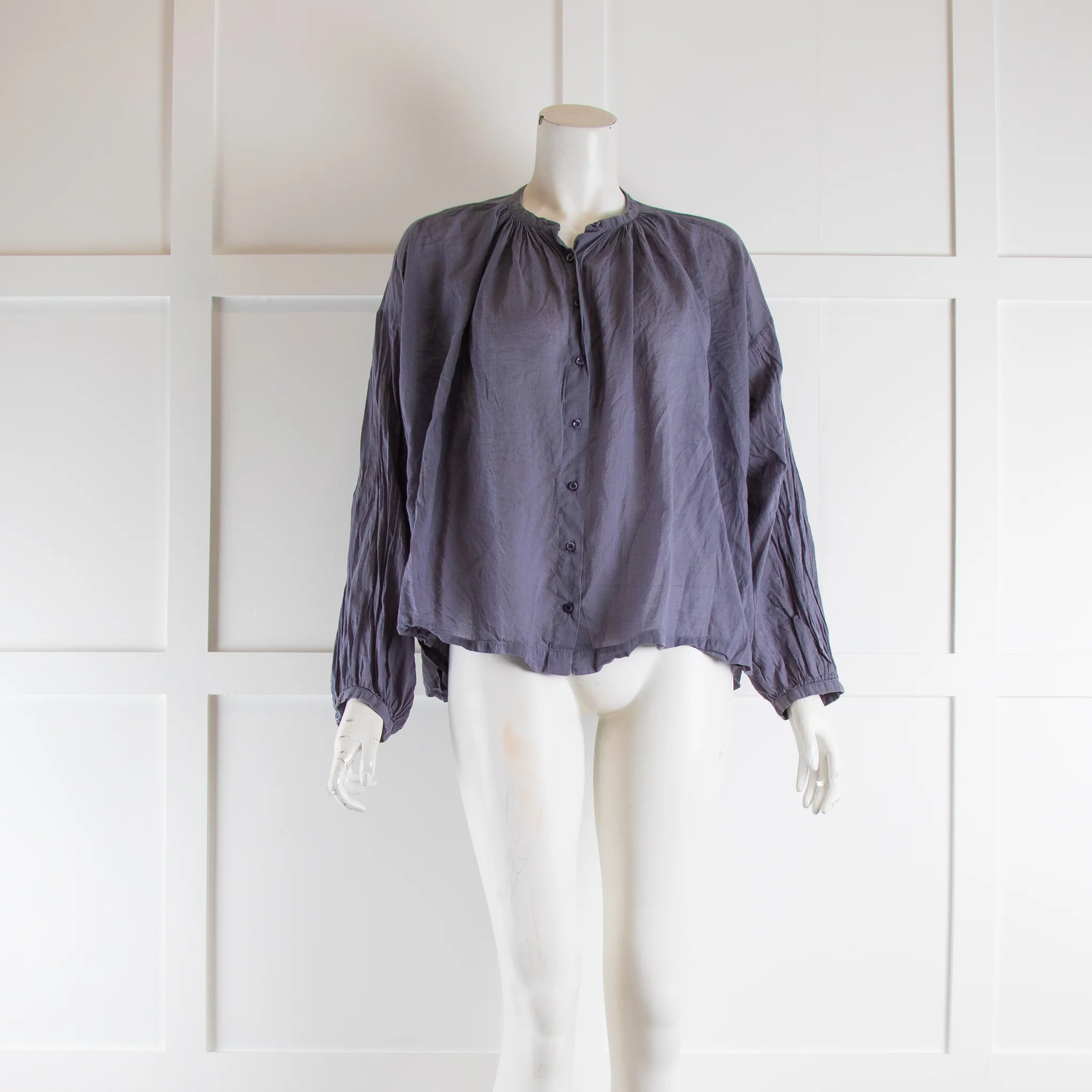 Doen Grey Cotton Blouse