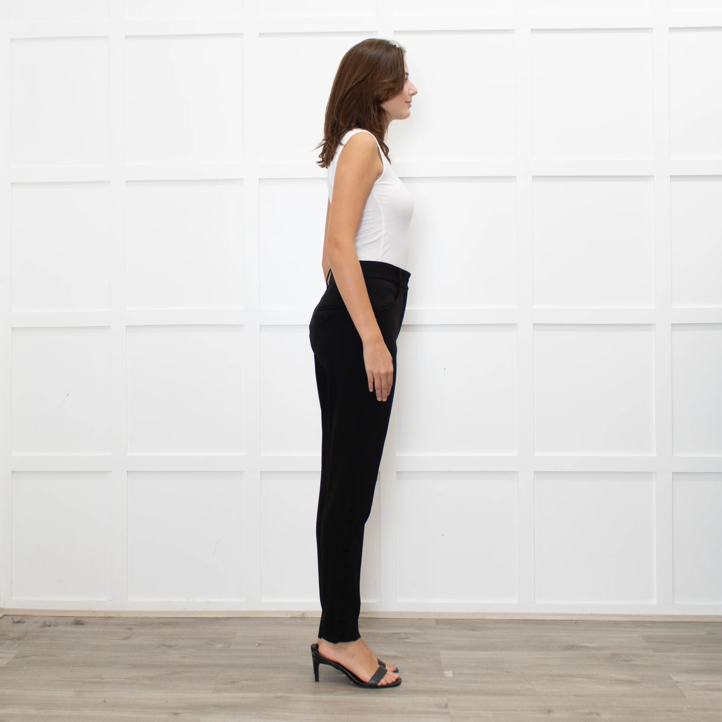 Dolce & Gabbana Black Button Detail Slim Leg Trousers - Image 6