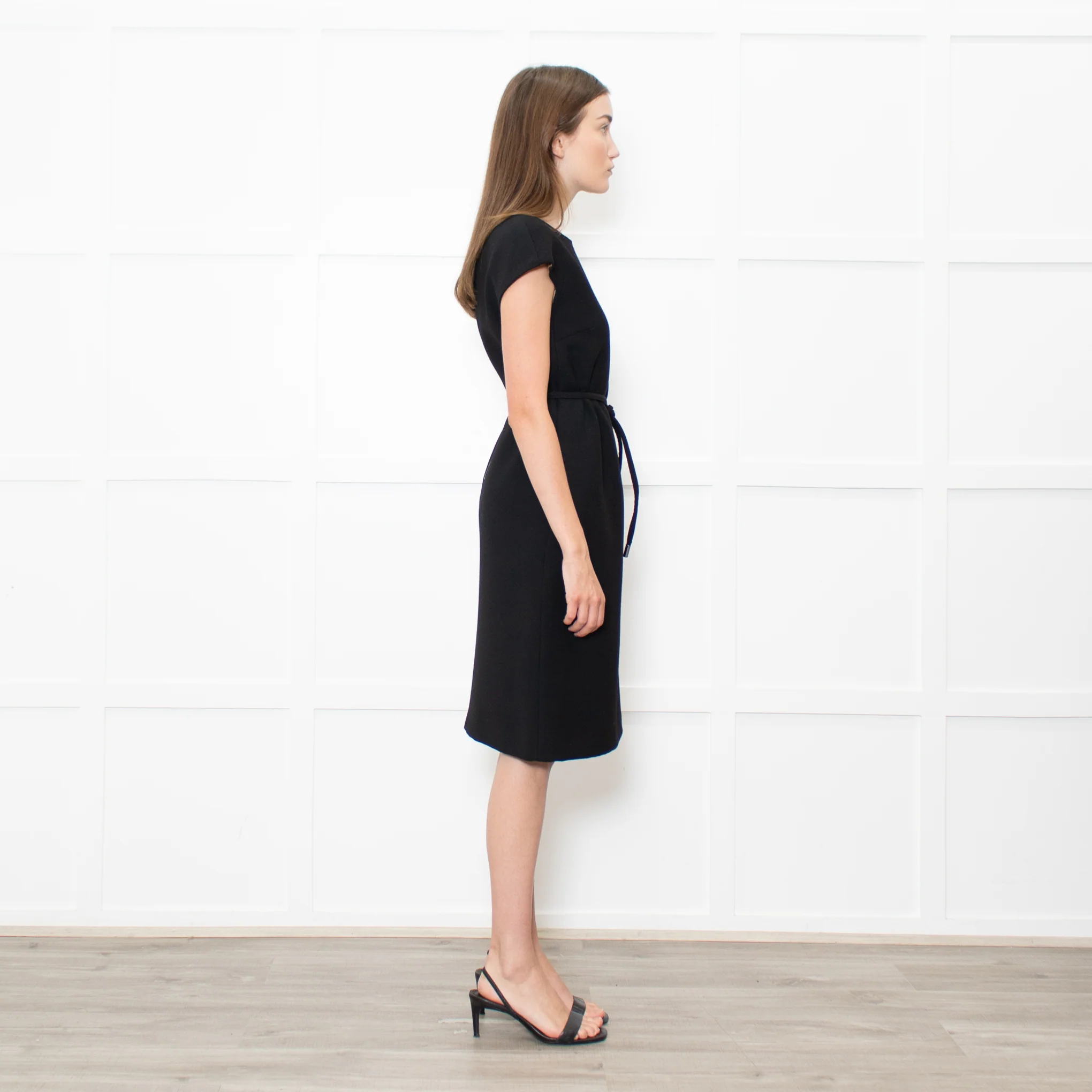Dolce & Gabbana Black Cap Sleeves Midi Dress - Image 6