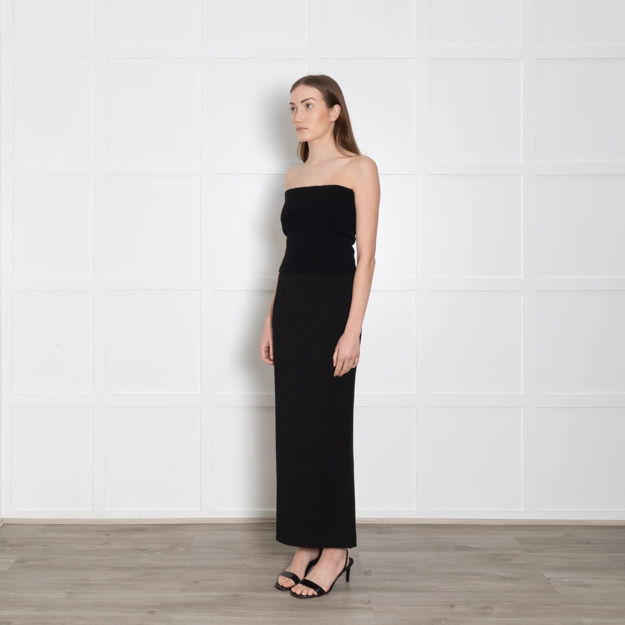 Dolce & Gabbana Black Stretch Maxi Pencil Skirt - Image 3