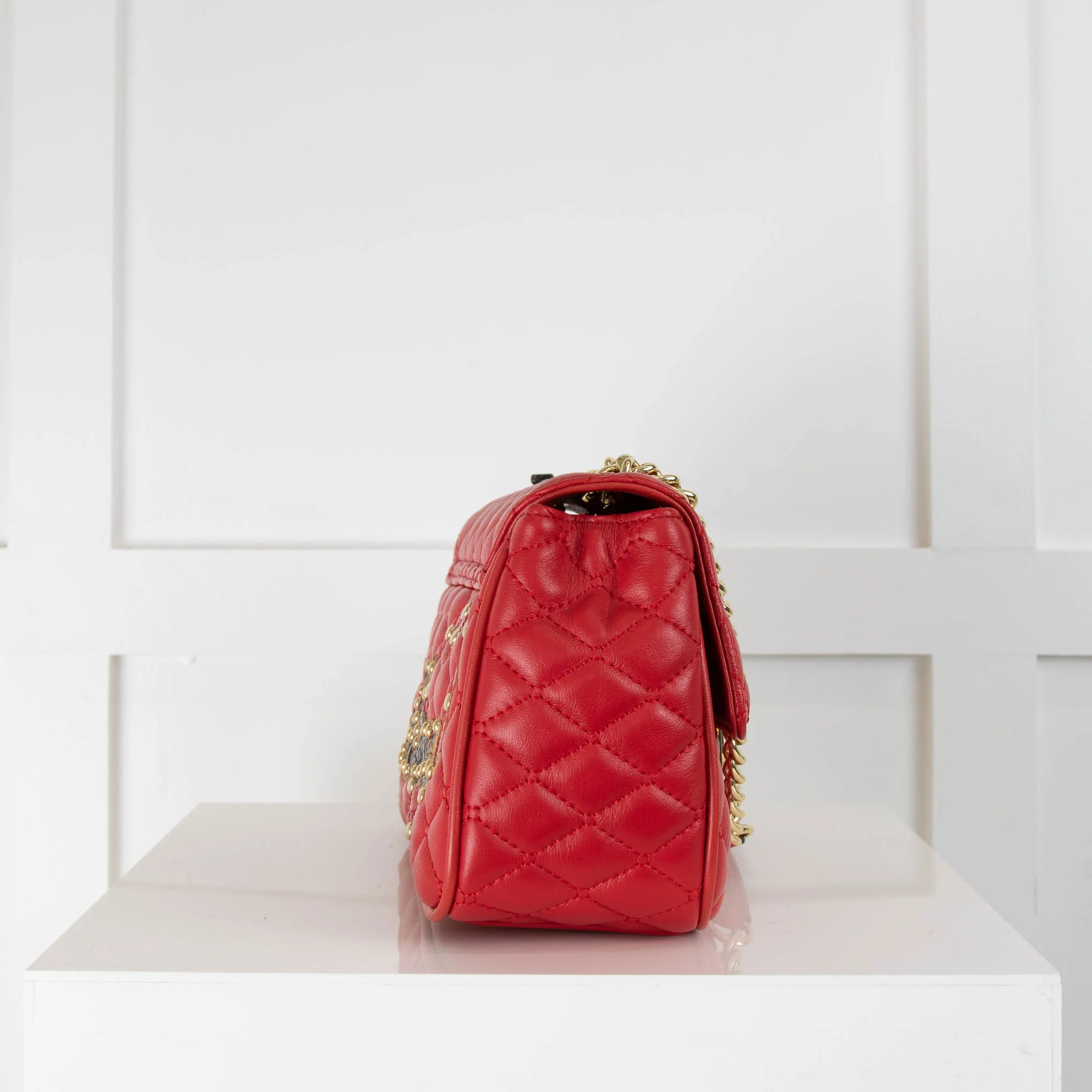 Dolce & Gabbana Red Quilted Lucia Bag - Image 3