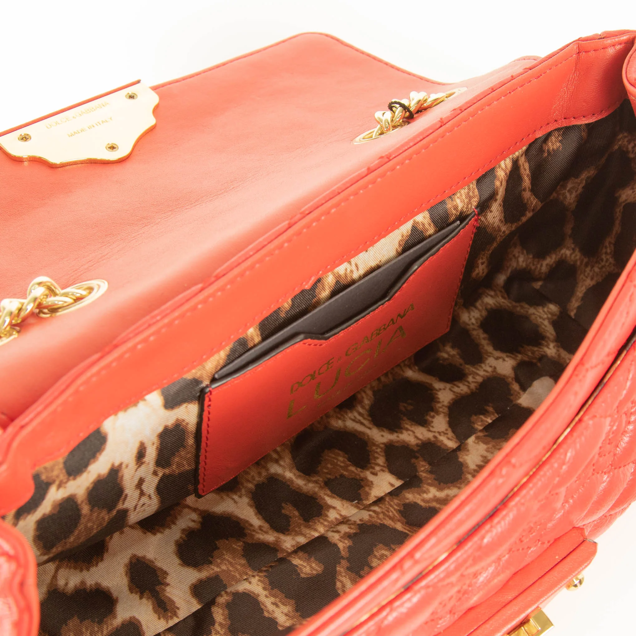 Dolce & Gabbana Red Quilted Lucia Bag - Image 7