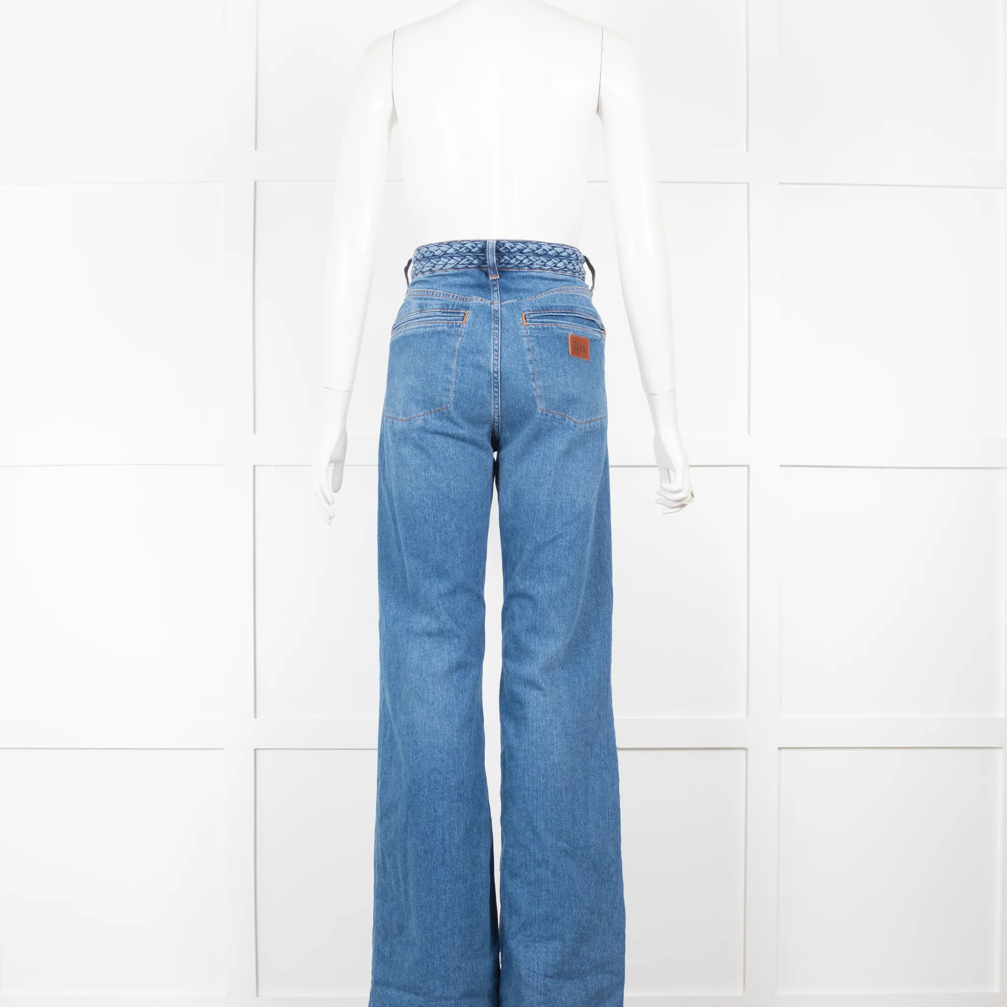 Donna Ida Braided Waist Blue Flares - Image 3