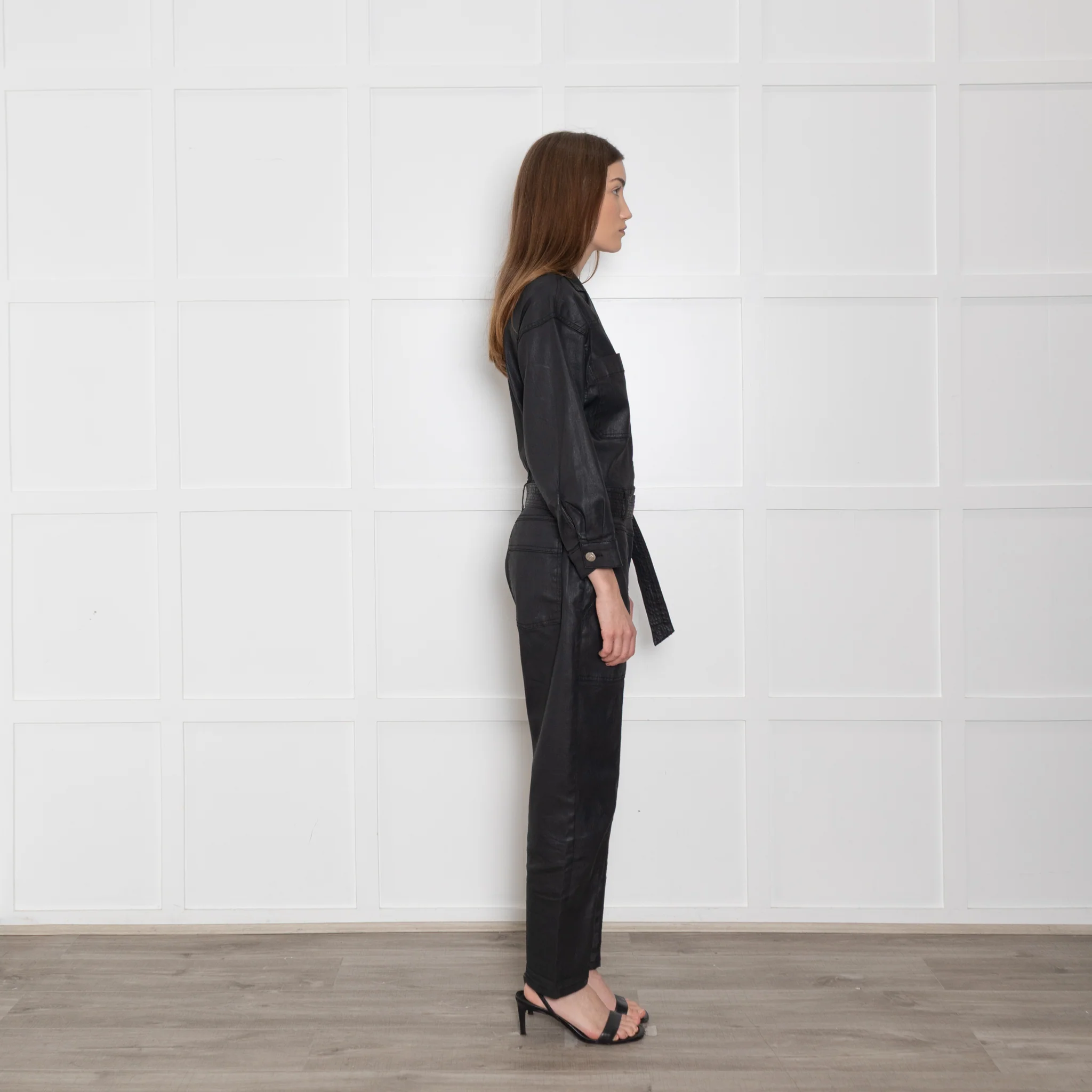 Donna Ida Waxed Black Flying Suit - Image 6