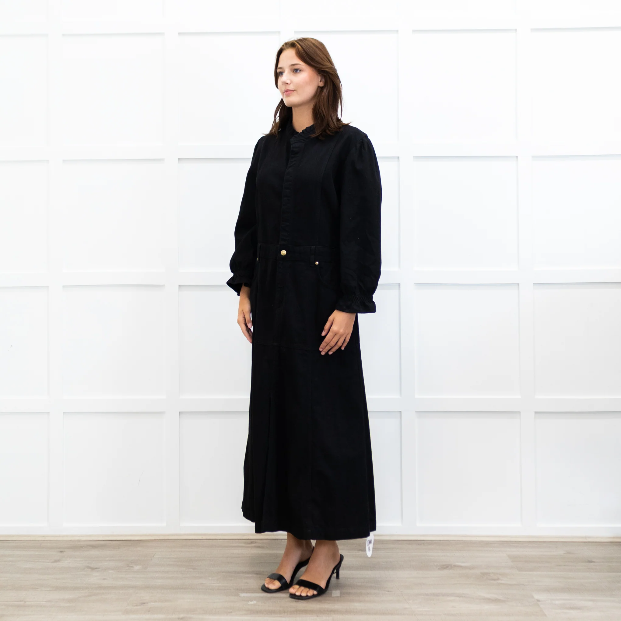 Donna Ida x Fran Bacon Titania Midsummer Denim Button Down Maxi Dress - Image 3
