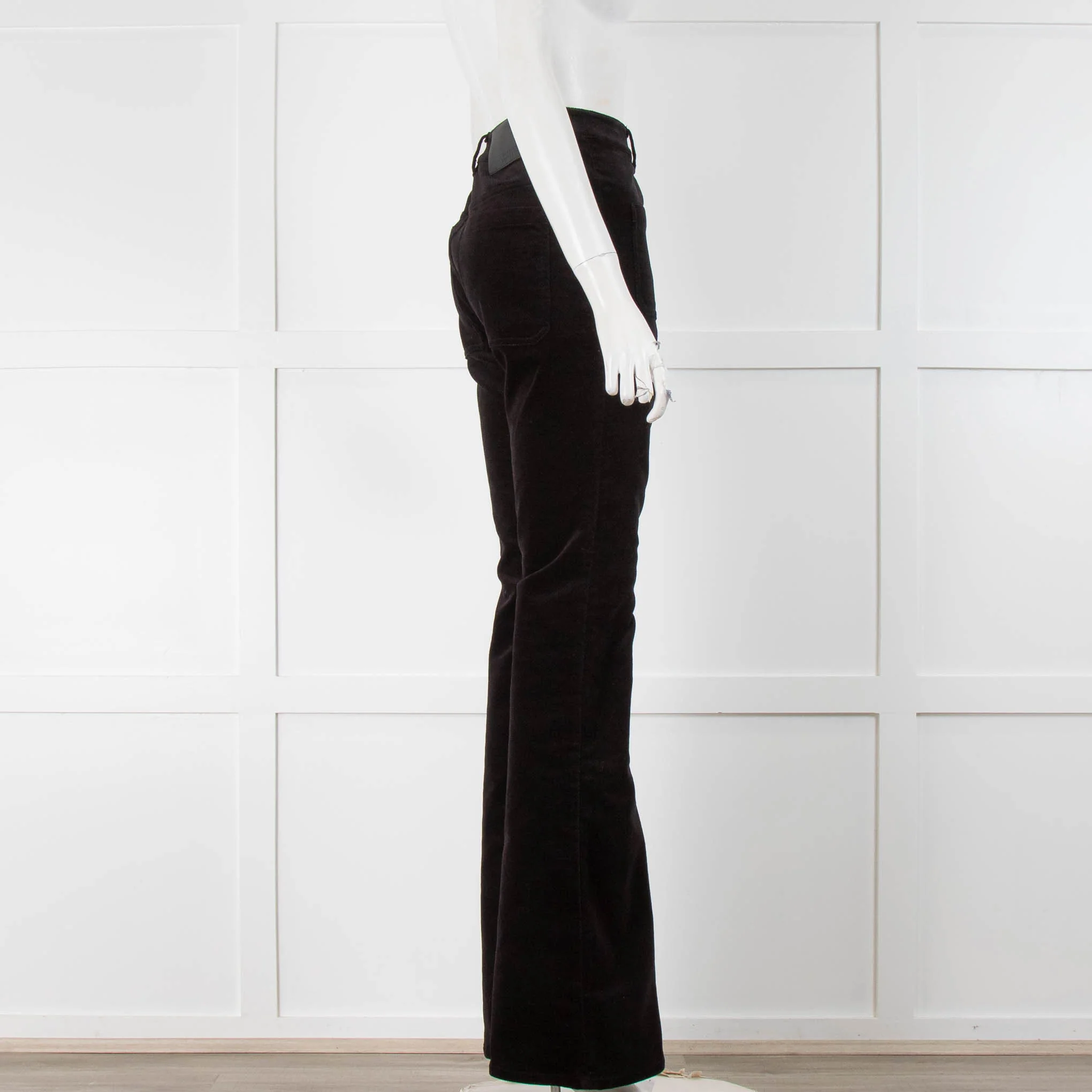 Dorothee Schumacher Black Textured Velvet Bootleg Trousers - Image 2