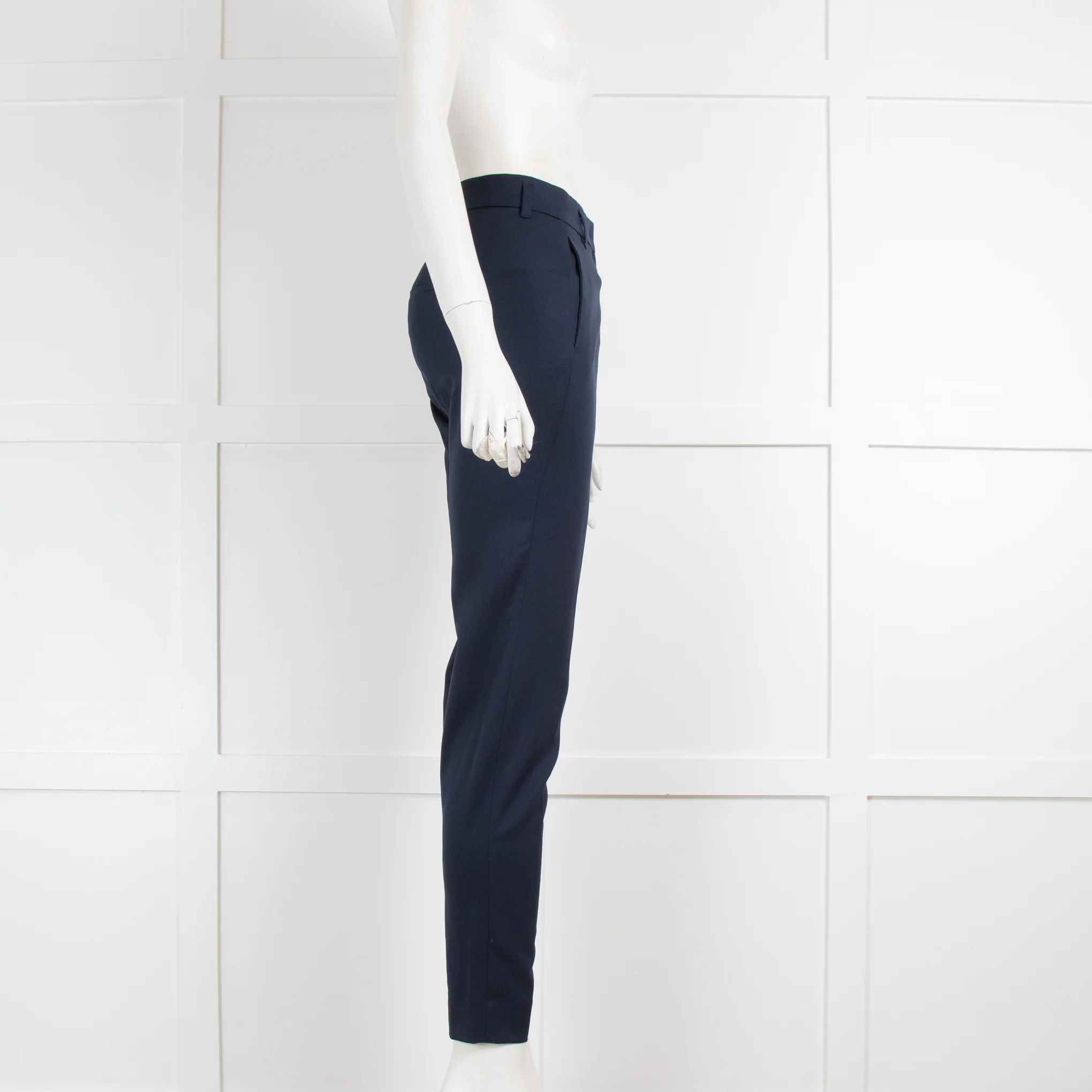 Dorothee Schumacher Navy Slim Leg Split Ankle Trousers - Image 2