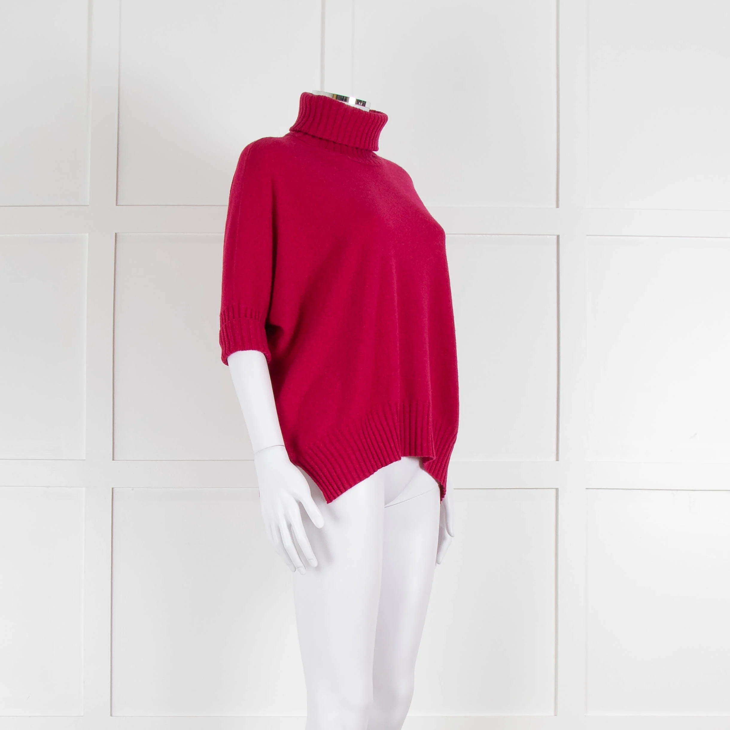 Dorothee Schumacher Pink Cashmere Rollneck Short Sleeve Jumper - Image 2