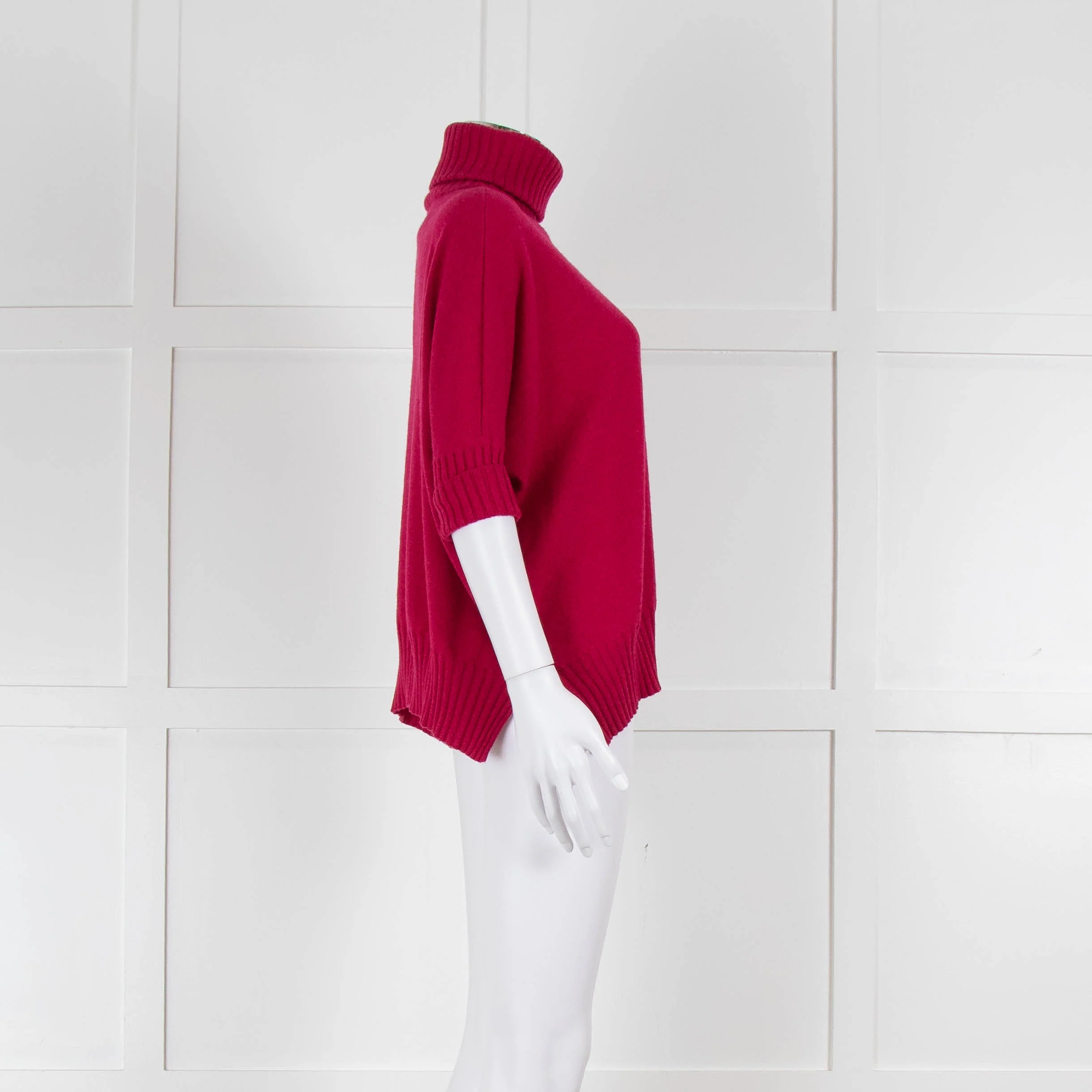 Dorothee Schumacher Pink Cashmere Rollneck Short Sleeve Jumper - Image 3
