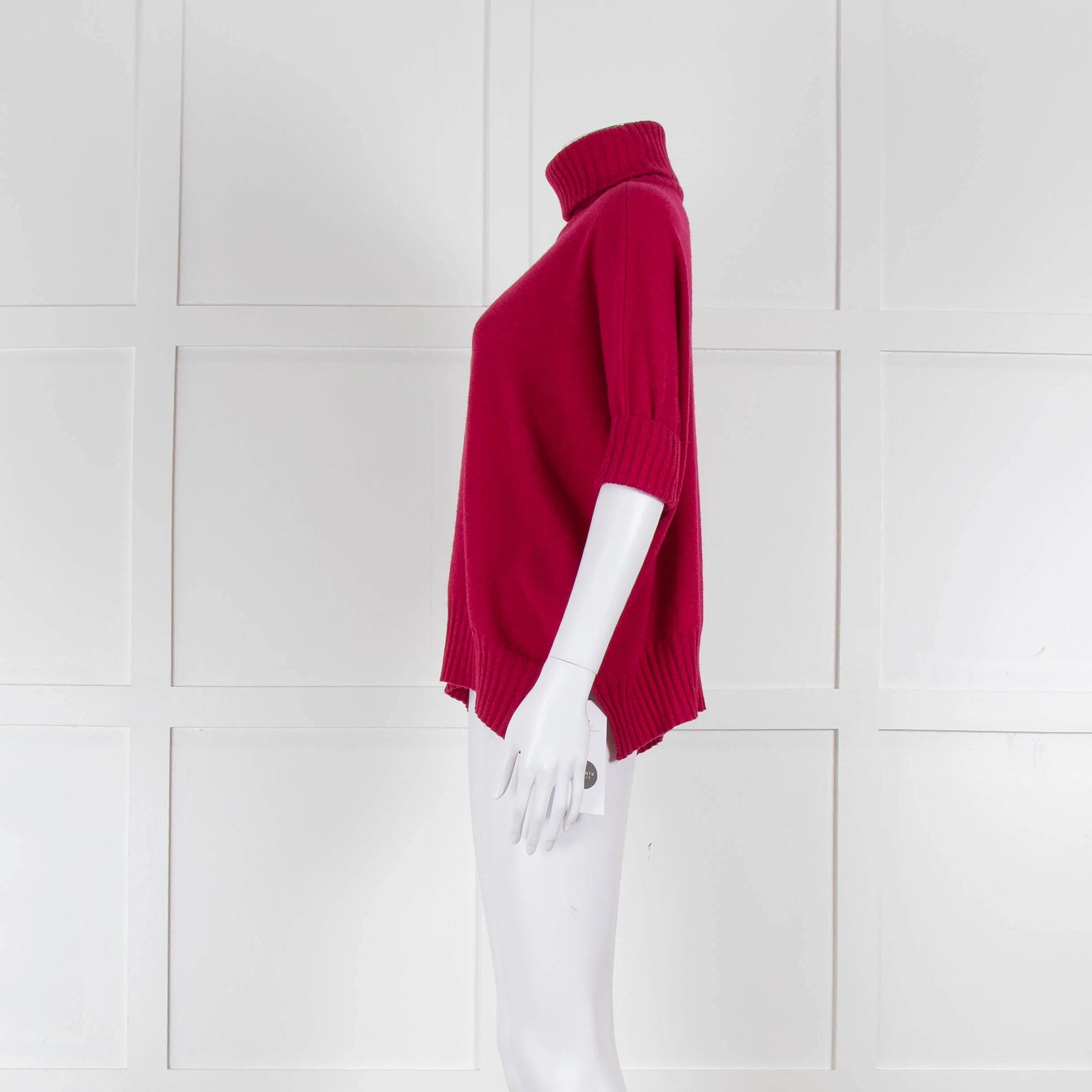 Dorothee Schumacher Pink Cashmere Rollneck Short Sleeve Jumper - Image 7