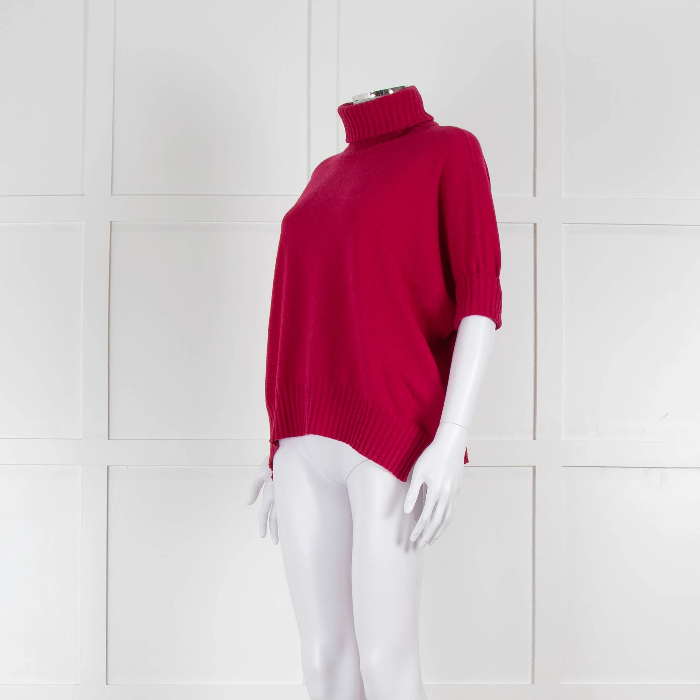 Dorothee Schumacher Pink Cashmere Rollneck Short Sleeve Jumper - Image 8