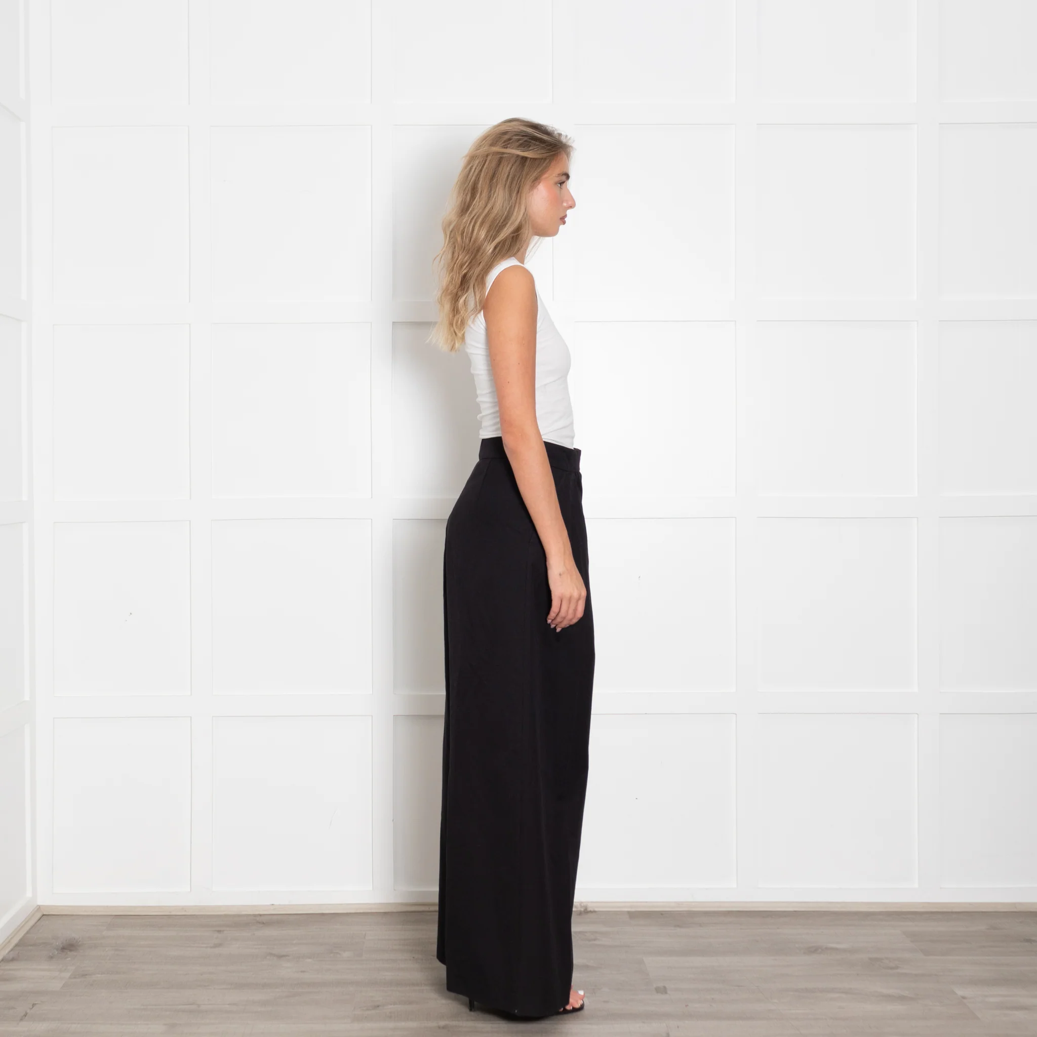 Dries Van Noten Black High Waist Wide Leg Trousers - Image 6