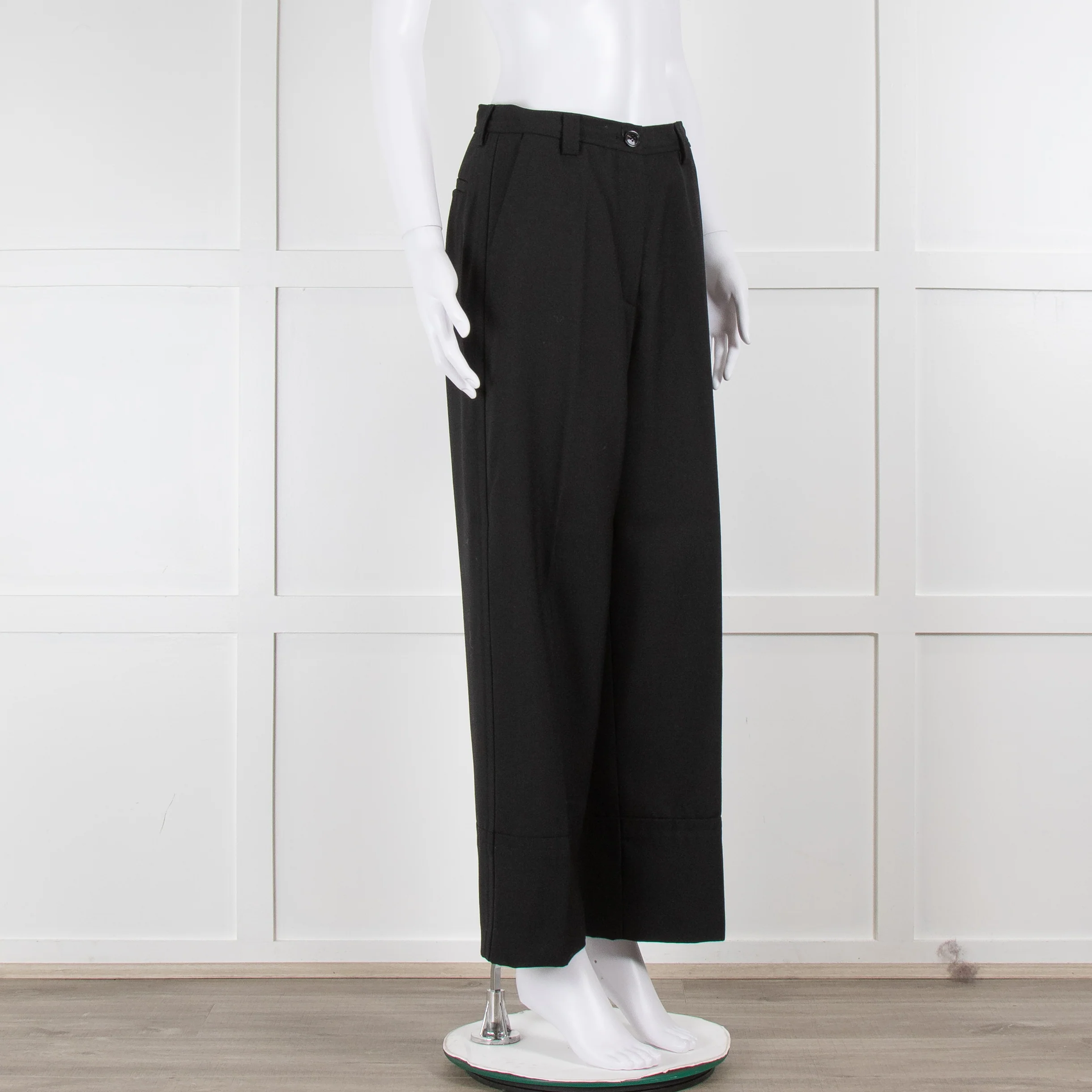 Dries Van Noten Black Tailored Wide Leg Trousers - Image 2