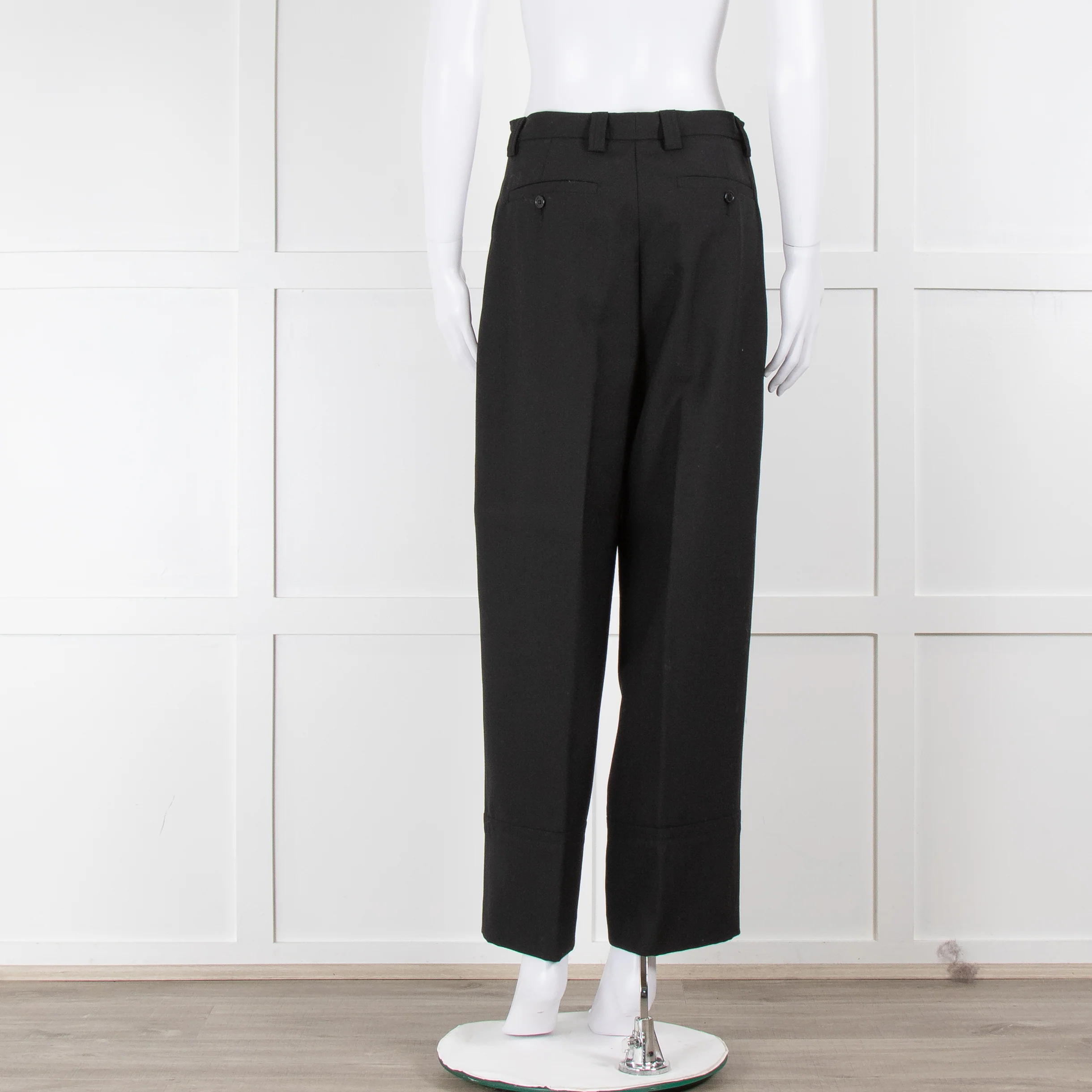 Dries Van Noten Black Tailored Wide Leg Trousers - Image 5