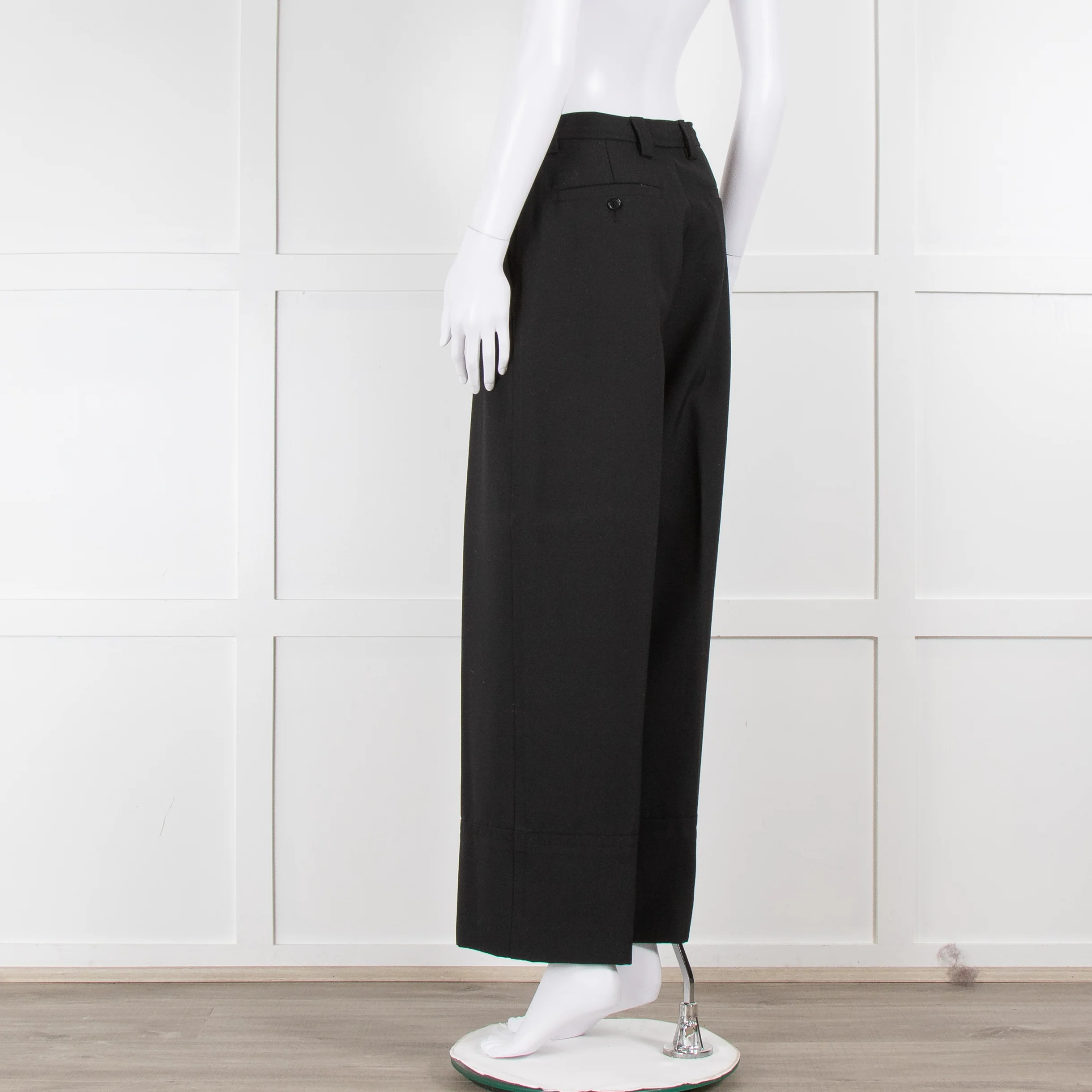 Dries Van Noten Black Tailored Wide Leg Trousers - Image 6