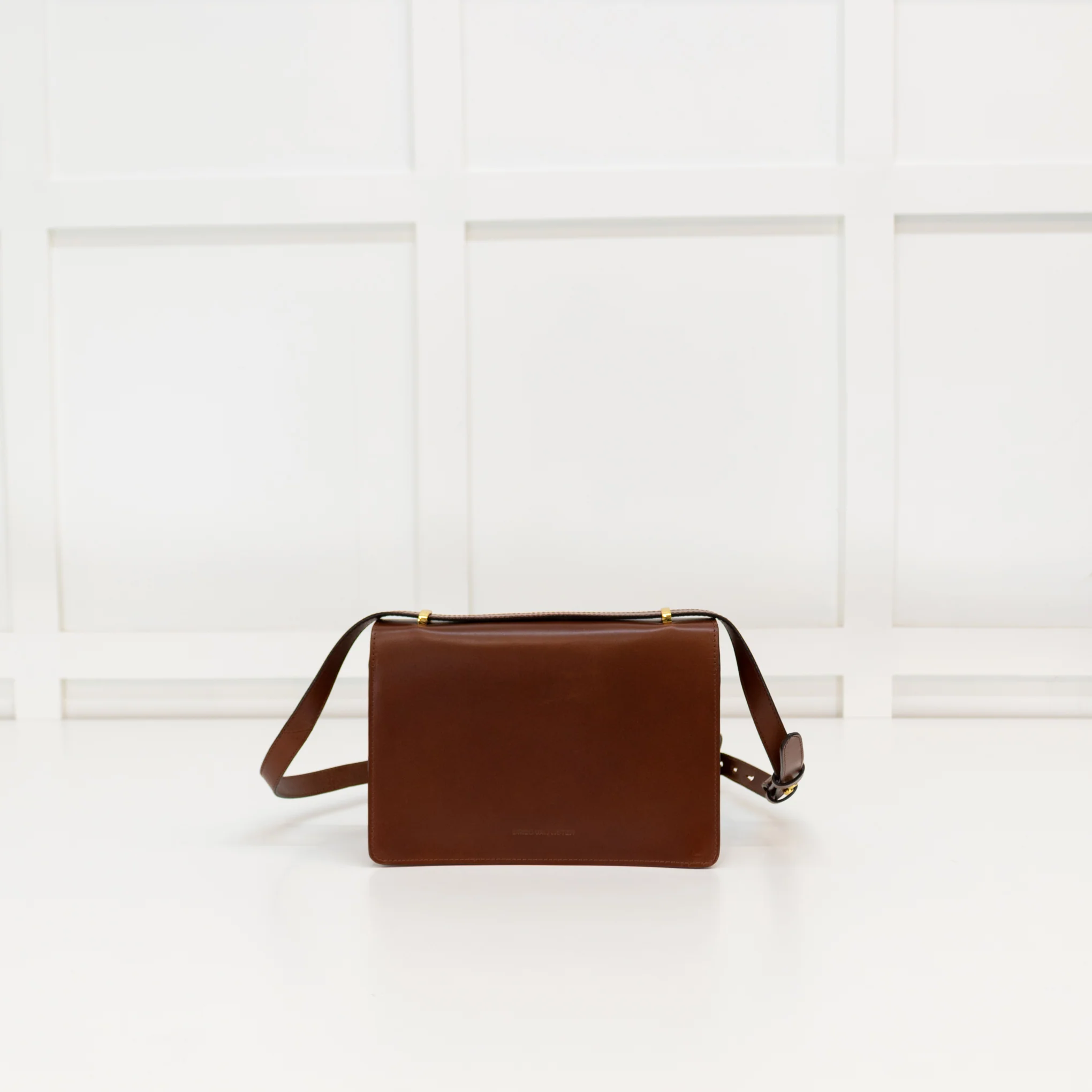 Dries Van Noten Brown Leather Flap Bag - Image 6