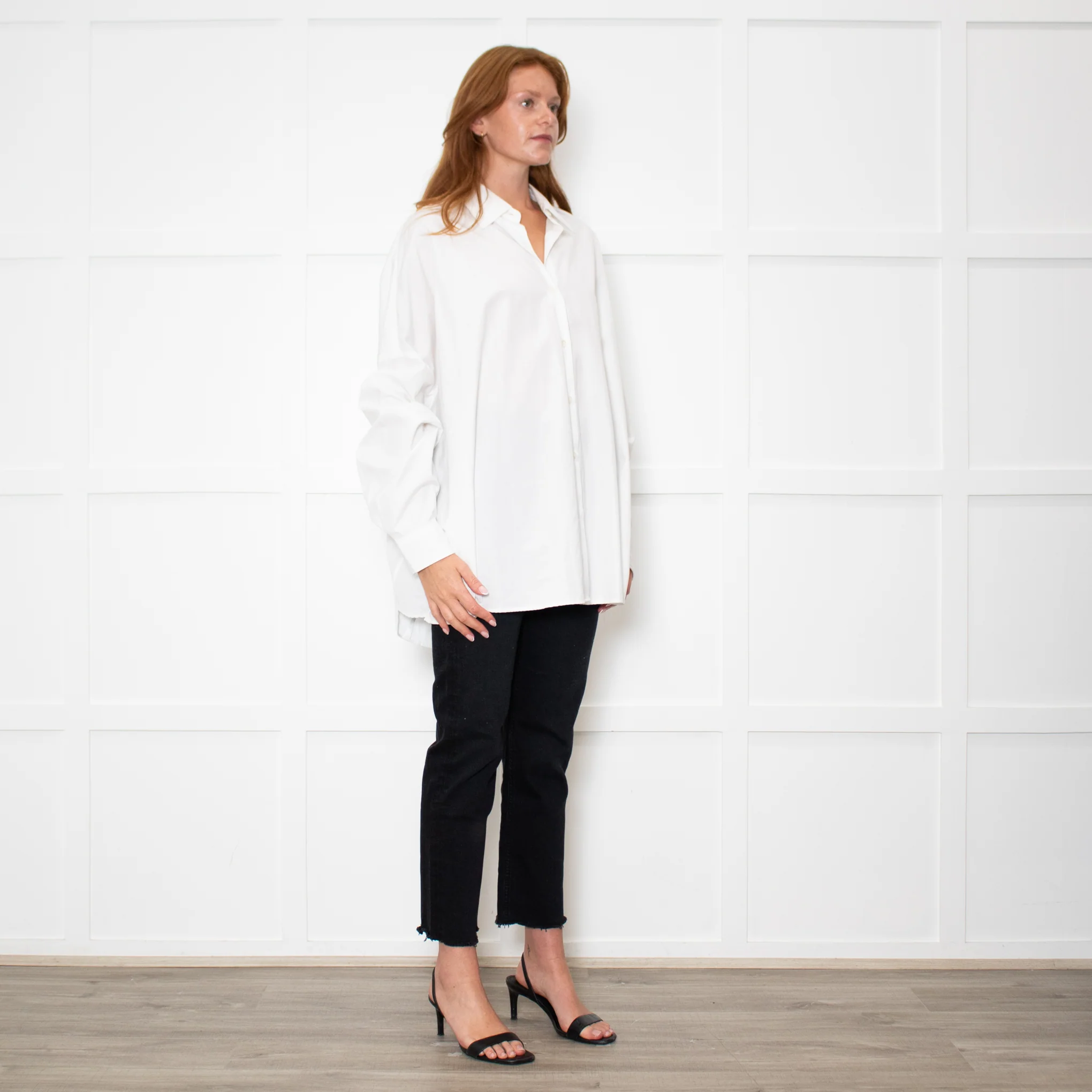 Dries Van Noten White Cotton Oversized Shirt - Image 6