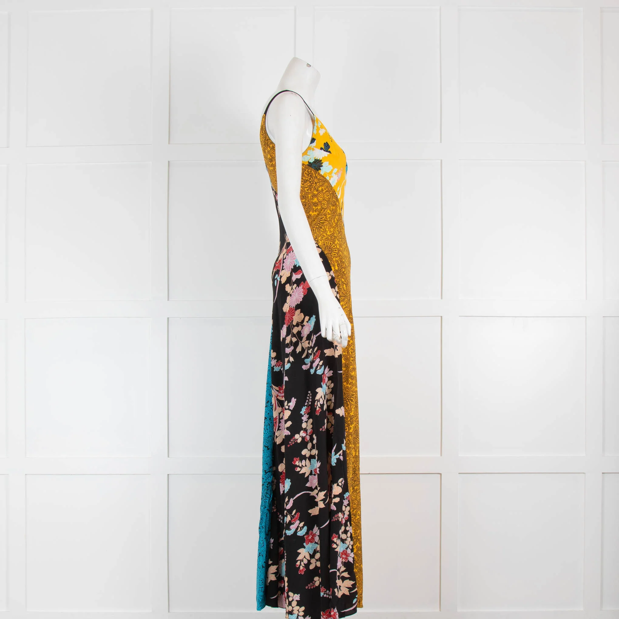 DVF Multi Coloured Patterned Sleeveless Dress - Image 2